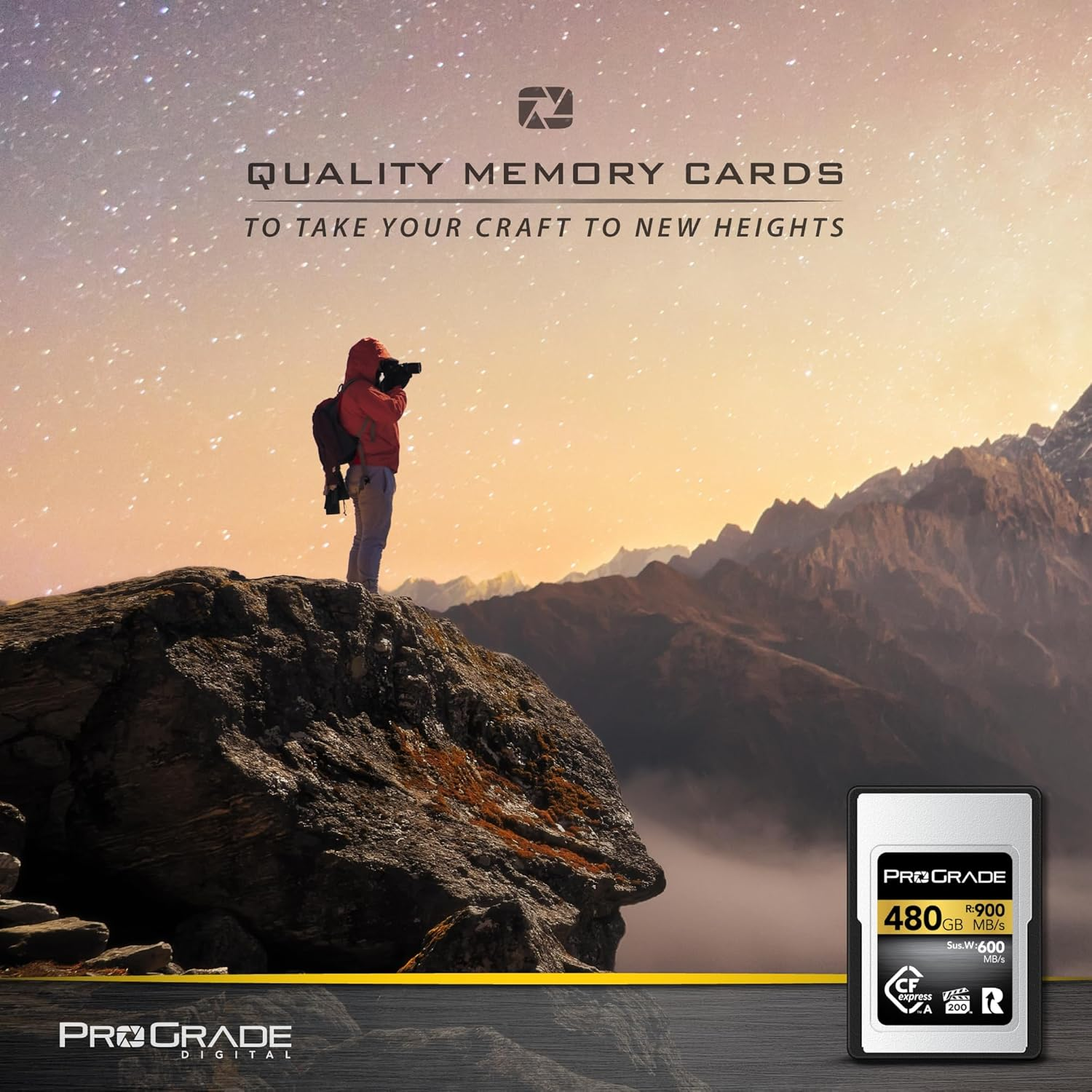 Prograde Digital Cfexpress&trade; 2.0 Type a Memory Card (480GB) Gold image number 6