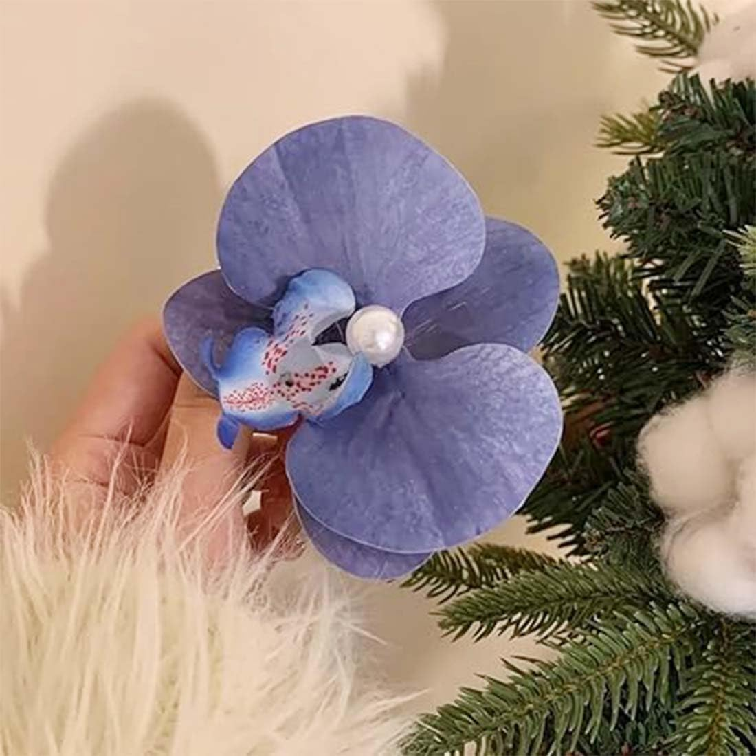 SULIUDAJI Pack of 4 Hair Clips Flower, Hawaiian Flower Hair Clips for Women, Plumeria Hibiscus Hair Clip, Hair Clips, Hawaiian Flower Hair Clips, Artificial Flower Clips for Holiday, Beach Party image number 1