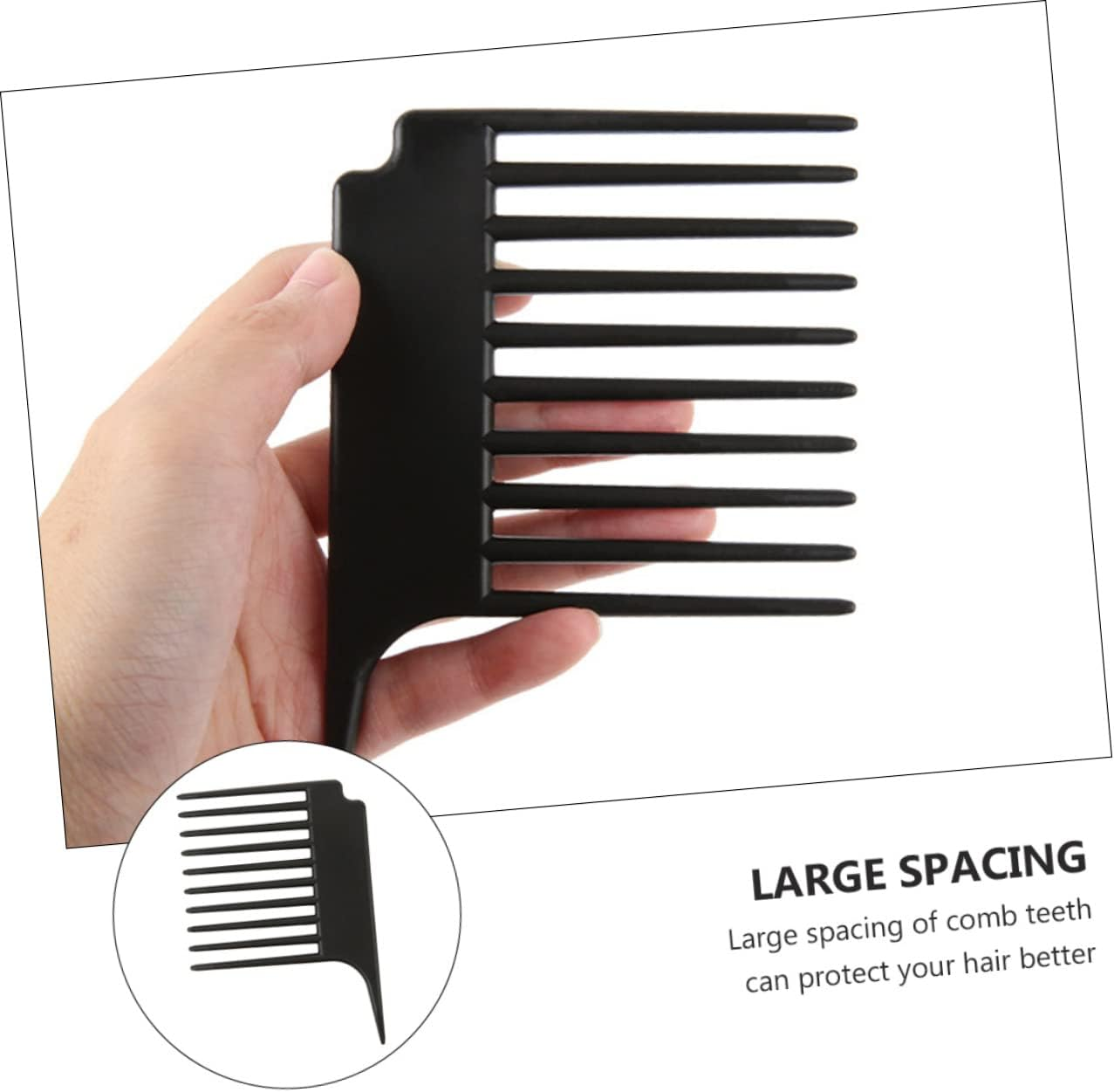 CIMAXIC 2Pcs Wide Teeth Comb Hairdressing Tool Double Sided Rat Tail Comb for Hair image number 3