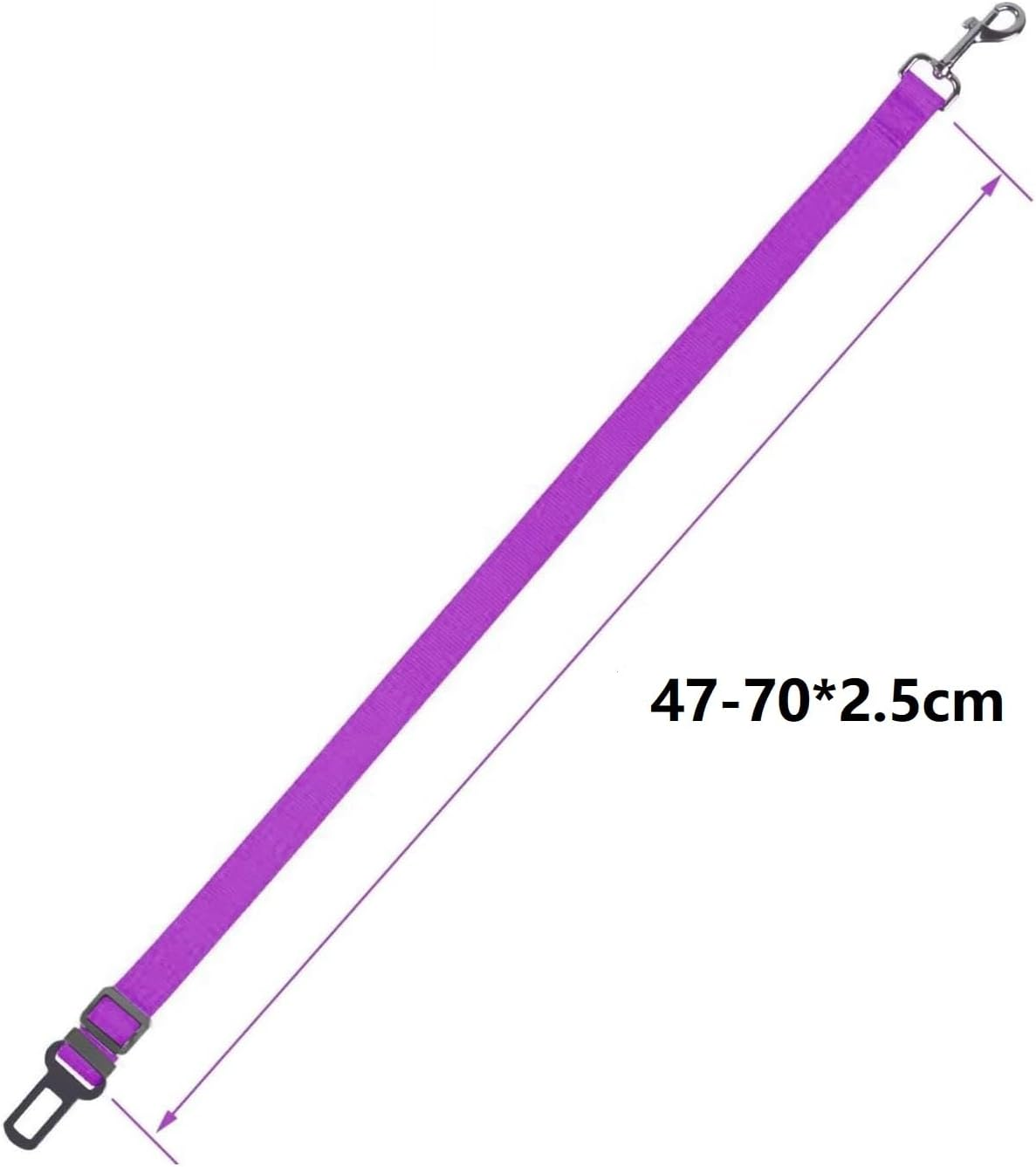 Dog Seat Belt 2 Pack,Adjustable Dog Car Harness for Driving Safety，For Prevent Dogs from Jumping Out of Windows Car Restraint Pet Accessories for Dogs (Purple, 70 * 2.5CM) image number 4