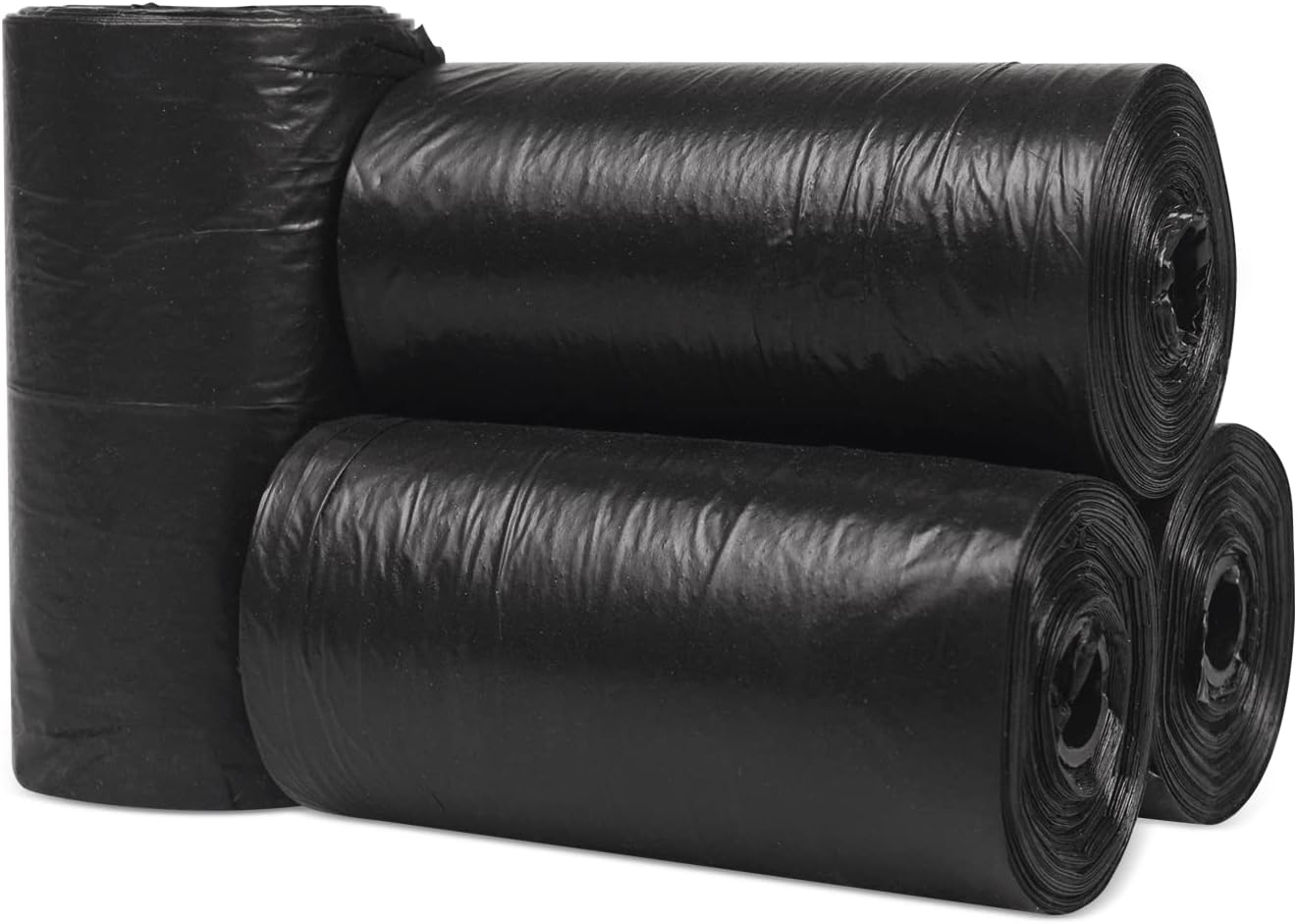 Pack of 80 Plastic Bags for Cat Litter, Easy Resealable Clean to Keep, Pack of 80 Bags, Black