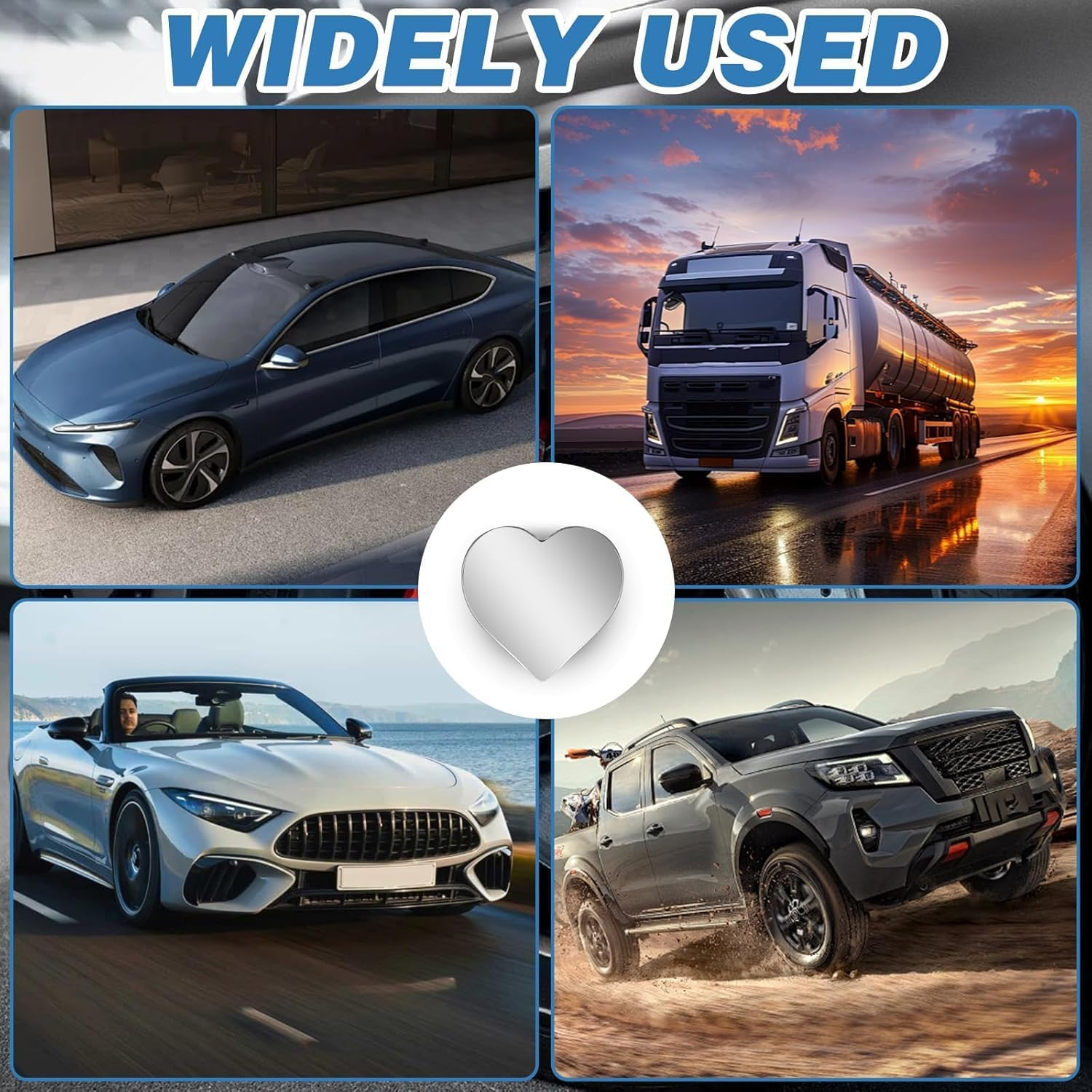 2PCS Heart Shaped Blind Spot Mirrors for Cars - Adjustable Angle, Wide Angle Convex Rear View Mirror - Universal Fit for Cars, Suvs, Trucks - Enhanced Driving Safety Accessories image number 3