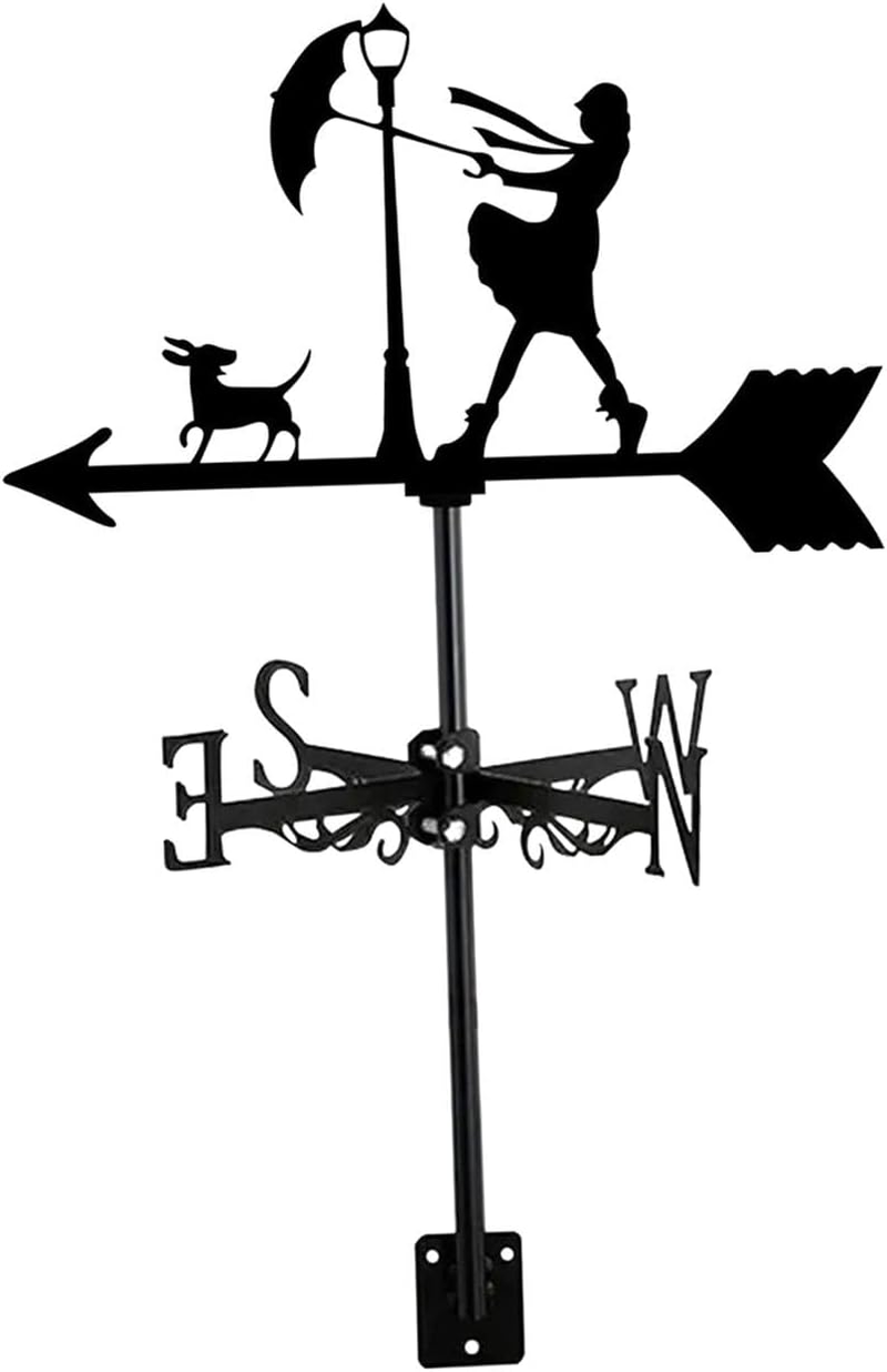 Generic Metal Weathervane Retro Decorative Wind Vane for Garden Decor Yard Outside image number 4