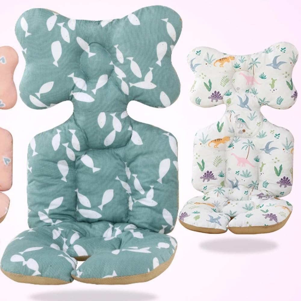 Poemtian Baby Seat Pad Liner for Stroller,Car Seat Insert,Thickened Cotton Baby Seat Pad for Car Seat and Stroller (B) image number 1