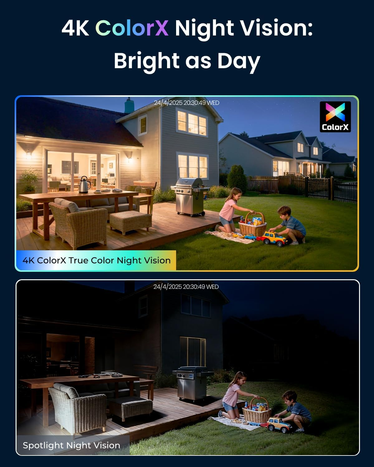 REOLINK CX820 Colorx Poe Security Camera, 4K UHD, True Color Night Vision, F1.0 Super Aperture, 1/1.8'' Image Sensor, HDR Technology, Person/Vehicle/Animal Detection, Spotlight & Siren Alarm image number 6