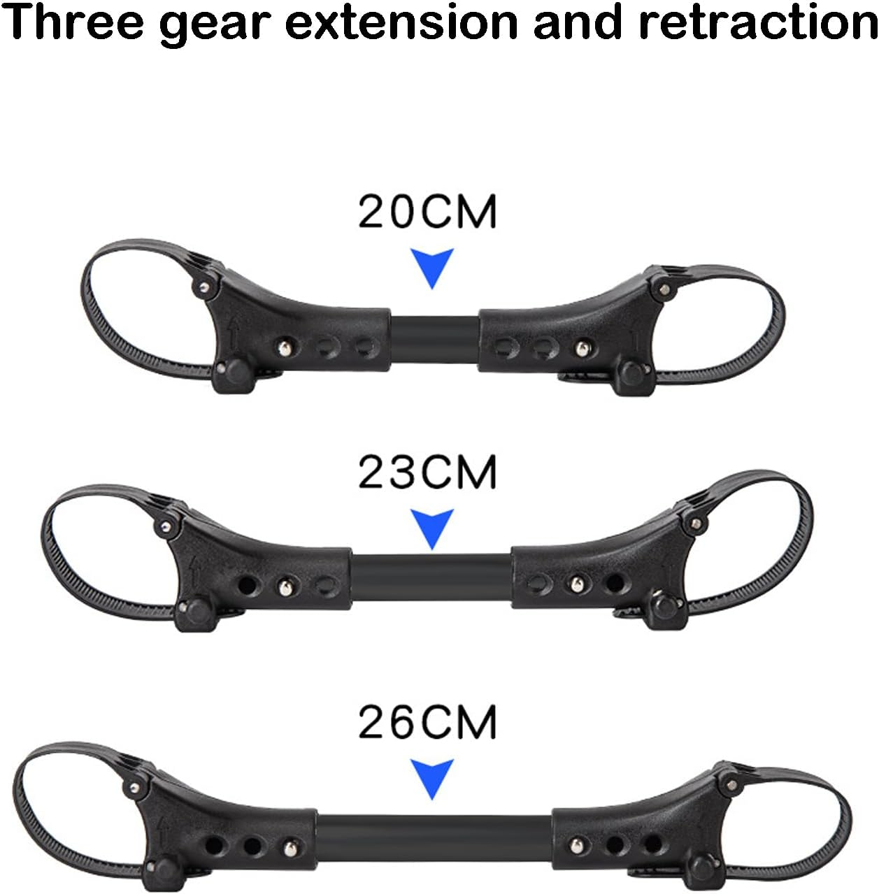 3Pcs Twin Stroller Connection Accessories,Stroller Pushchair Connector,Adjustable,Universal,Cart Connector,Combining 2 Strollers Into1Twin Stroller (Black)