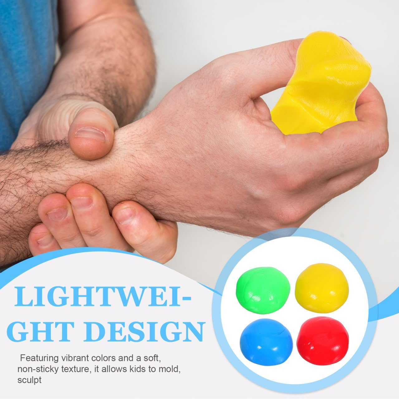 Baluue Rehabilitation Mud for Hand Strength and Dexterity Training Therapy Putty Resistive Hand Exercise Kit Putty Set with Variable Resistance For image number 3