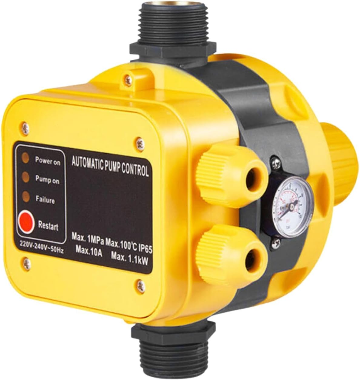 Leona Co Water Booster Pump Pressure Switch, Automatic Electric Controller with Gauge, 240V image number 3