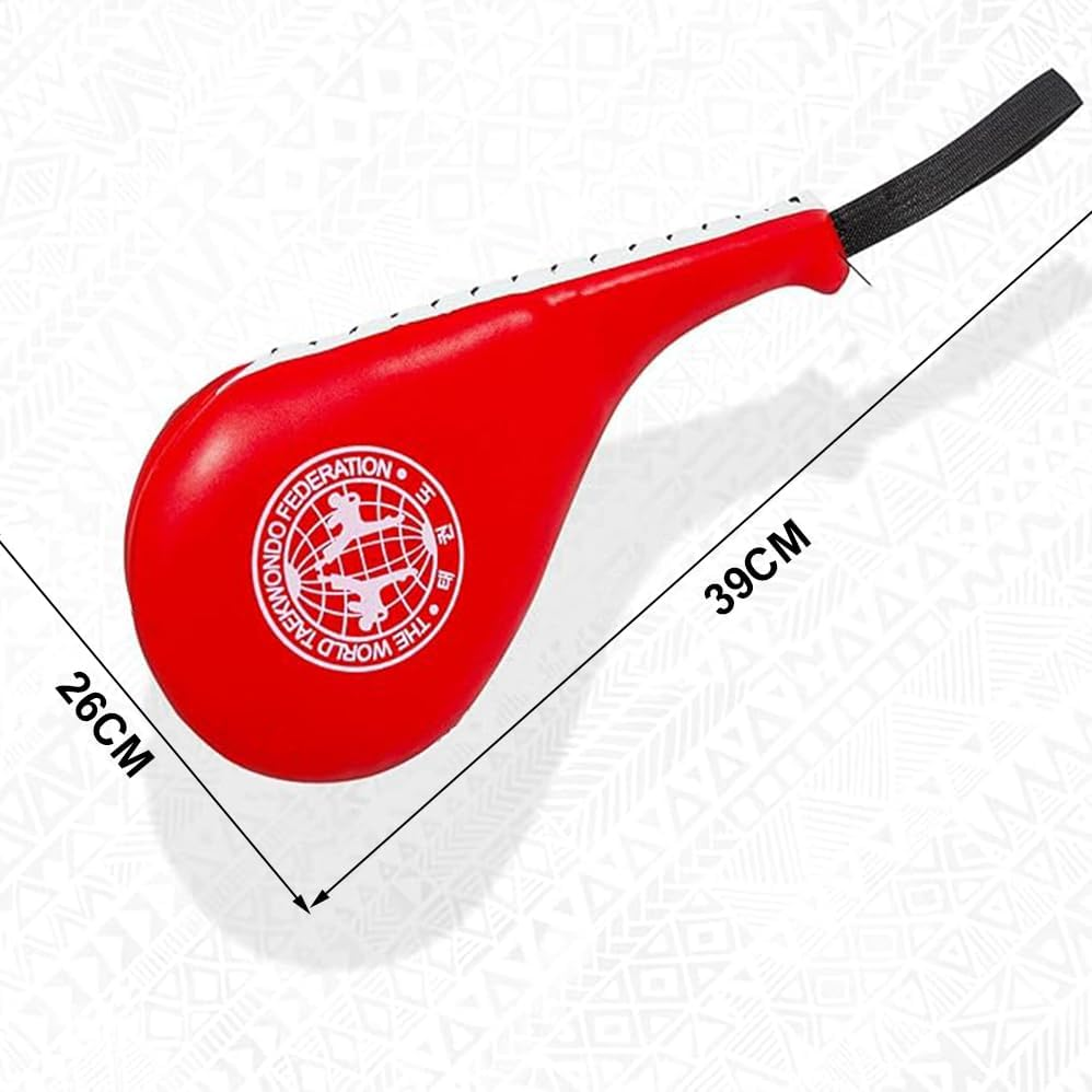 4PCS Taekwondo Kick Pad(2 Red and 2 Blue),Karate Martial Arts Training Equipment Kicking Target,Karate Martial Arts Strike Targets Kickboxing Training,Durable Striking Pad for Kids Youth Adult. image number 2