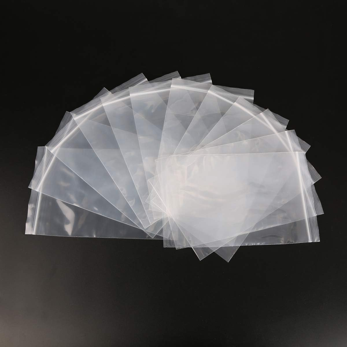 (9Cm X 13Cm) - 100 Clear Plastic Bags - Quality Resealable Grip Self Seal Polythene Ziplock Storage Bags (9Cm X 13Cm) (3.5" X 5") image number 2