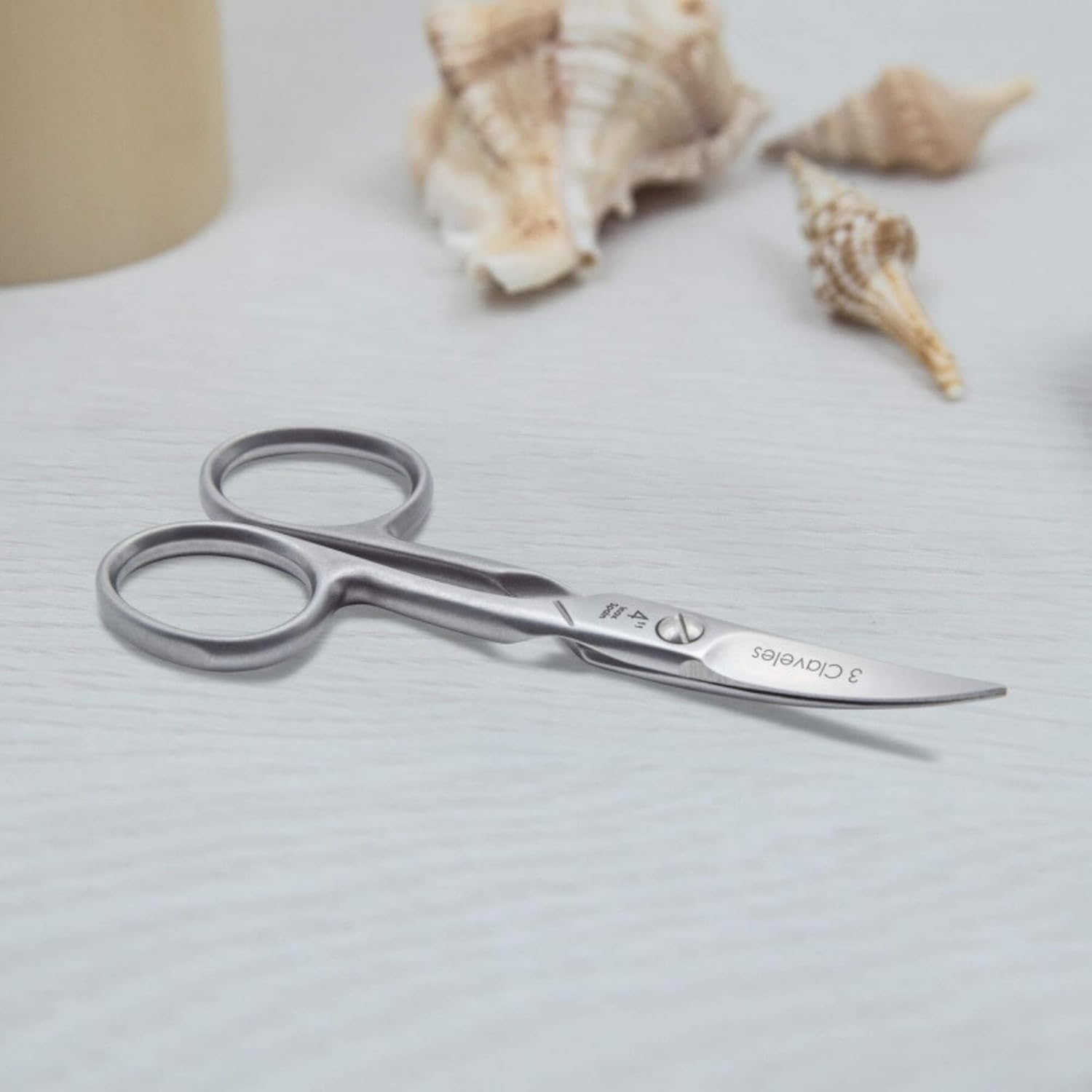 3 Claveles 12019 - Nail Scissors, Curved, Rustproof, 4 Inches image number 1