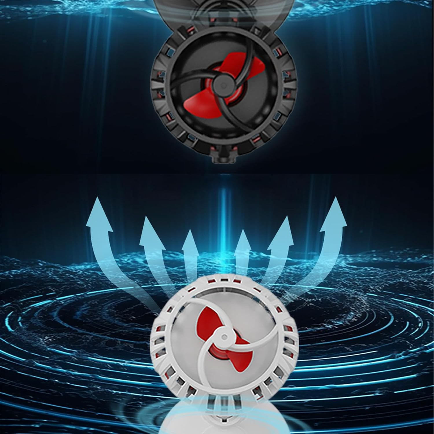 Aquarium Wave Maker Pump, 12V Quiet Aquarium Single Powerhead Pump, 4 Gears Variable Frequency Fish Tank Circulation Pump Submersible with External Control Device - Black image number 3