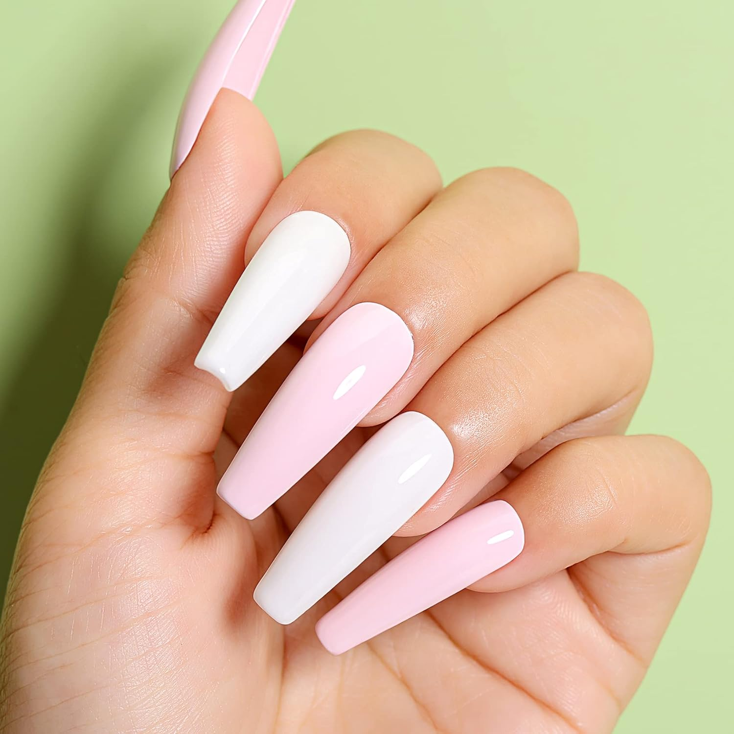 AIMEILI Pink White Neutral Skin Gel Nail Polish Soak off U V LED French Manicure DIY Salon Home Women Girls Kit Set of 4Pcs X 10Ml - Kit Set 25 Cruelty-Free & Vegan image number 5