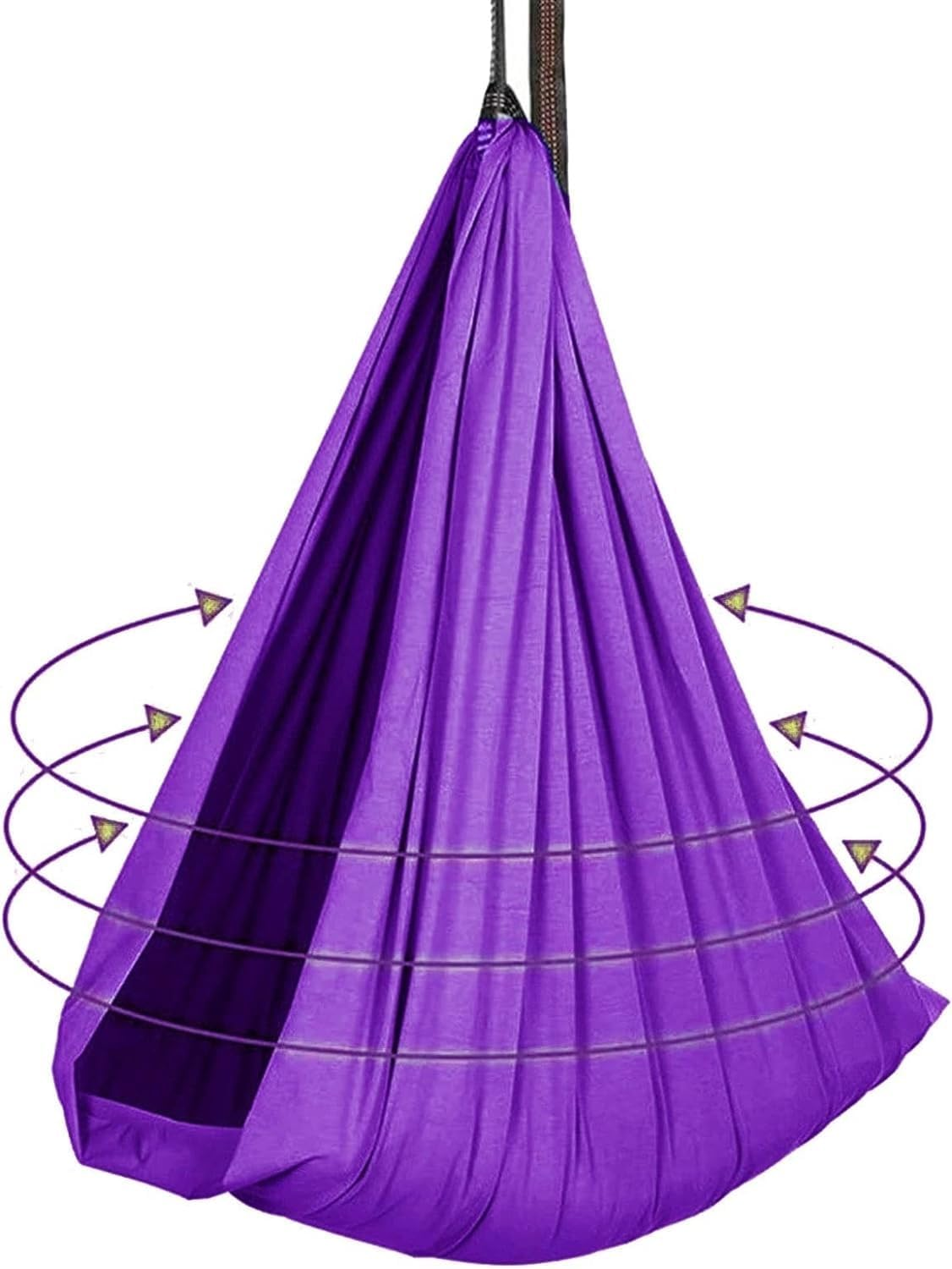 Sensory Swing for Kids with Special Needs Indoor Therapy Swing Breathable Hammock (Hardware Included) for Autism ADHD (Color : Purple, Size : 150X280Cm/59X110In) image number 7