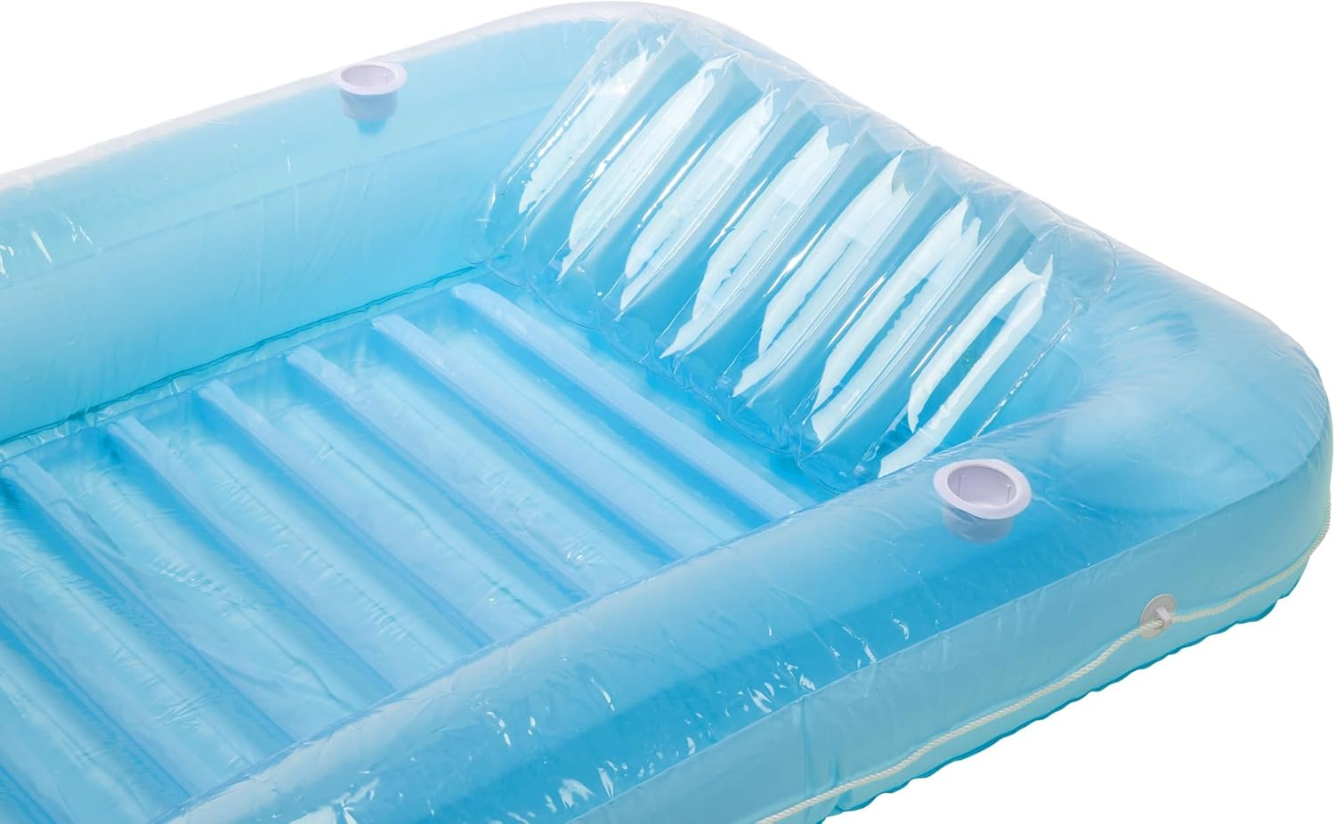 Inflatable Tanning Sun Bed &ndash; Extra-Large Pool Lounger for 2 Adults | Floating Sun Bed, Backyard Mini Pool & Water Lounge | Includes Pillow & Repair Patch | 210X140Cm & 160Kg Capacity