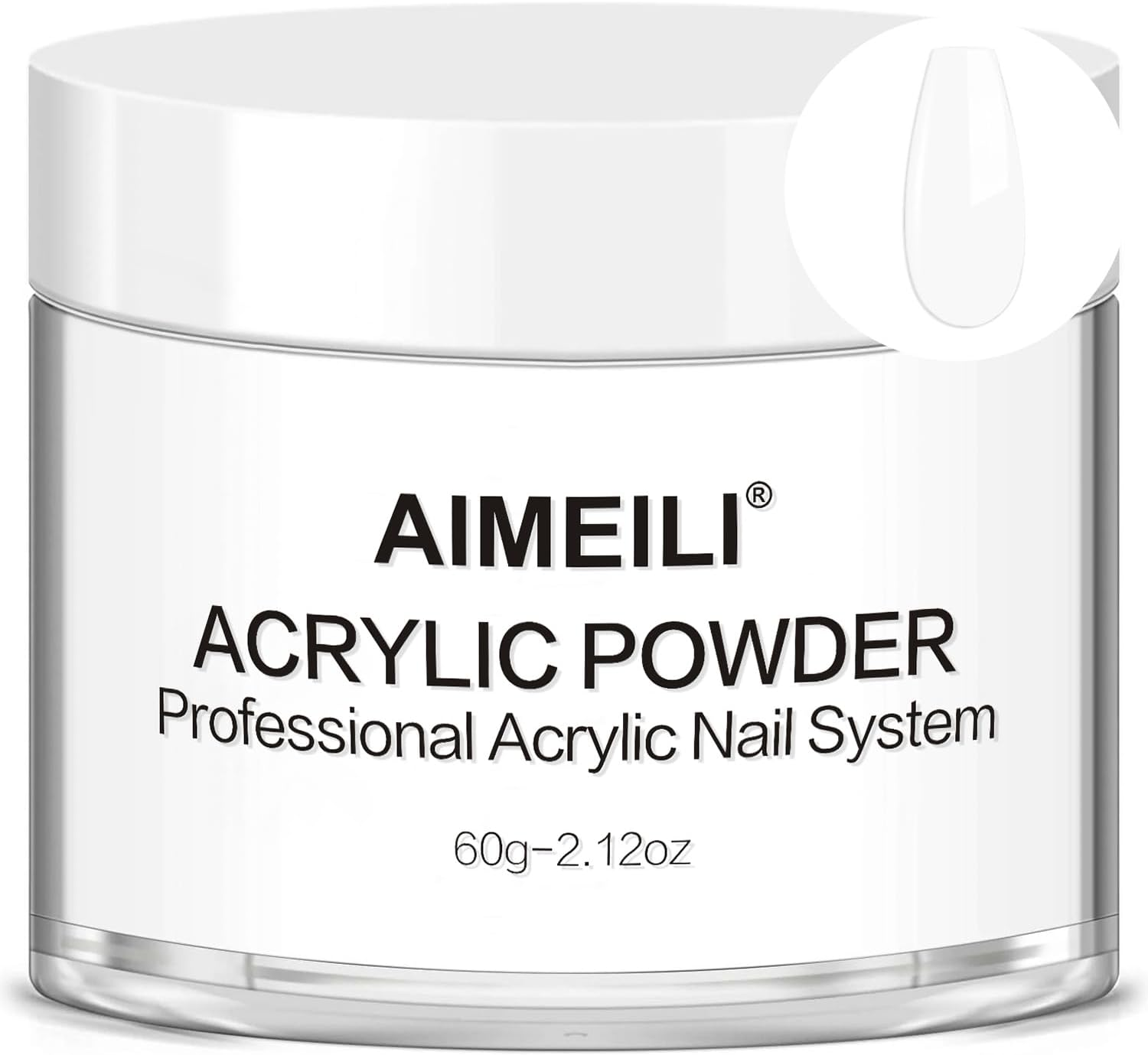 AIMEILI Acrylic Nail Powder 60G Pink Acrylic Powder for Acrylic Nail Art 3D Nail Carving French Nail Extension