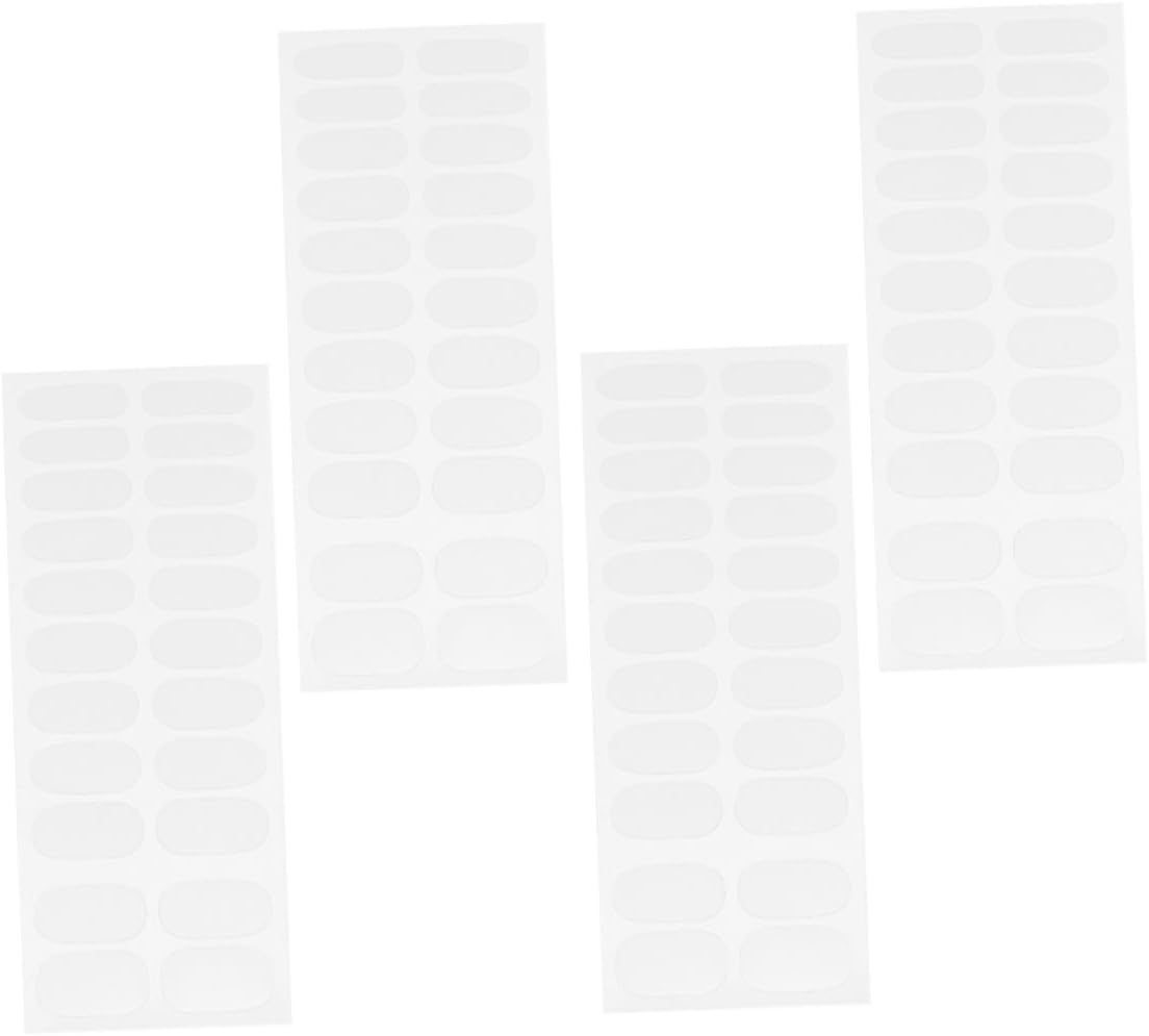 TEHAUX 4 Sheets Nail Adhesive Strips Nail Polish Protector Stickers Instant Manicure Wraps for Women and Cuticle Cover