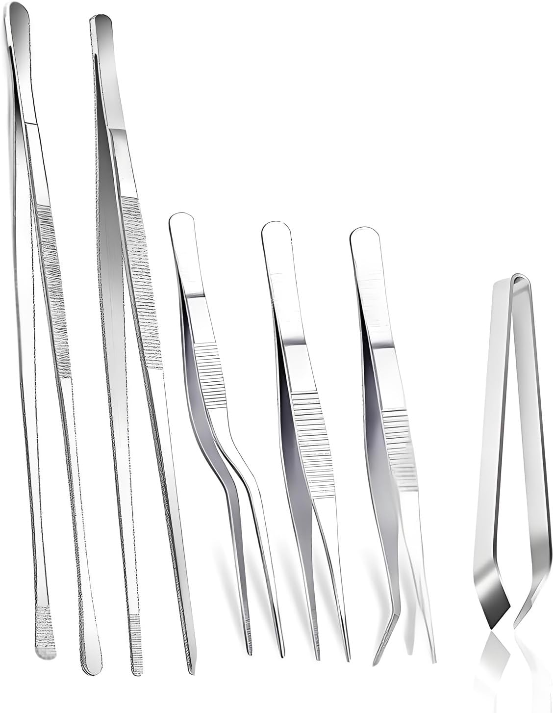 6Pcs Stainless Steel Kitchen Tongs Set | Professional Chef Cooking Tongs for BBQ, Baking & Seafood | Non-Slip & Rust-Proof Design | Multi-Purpose Kitchen Essentials for Home & Commercial Use image number 4
