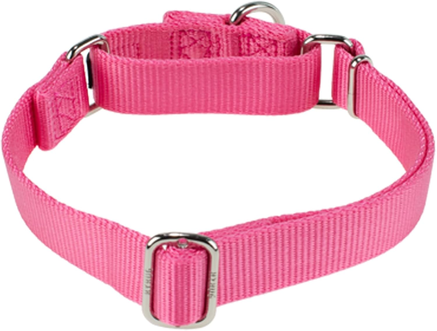 Hyhug Improved Design Nylon Webbing, Cold Water Washing Does Not Fade, Not Polluting Dog Hair, Wear Resistant and Not Prone to Fuzzing. No Slip Training Martingale Collar. (Large, Candy Pink) image number 5