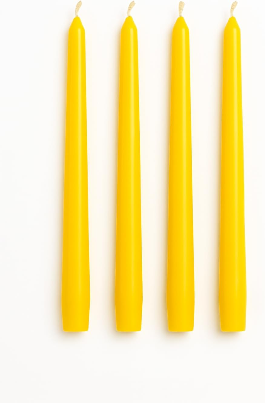 Dinil Blue Taper Candles &ndash; 10 Inch Tapered Candles Set of 4 &ndash; Unscented Dripless Taper Candles &ndash; Decorative Long Candlesticks for Decoration, Festival, Dinner, Party &ndash; Long Burning Time &ndash; Blue image number 3