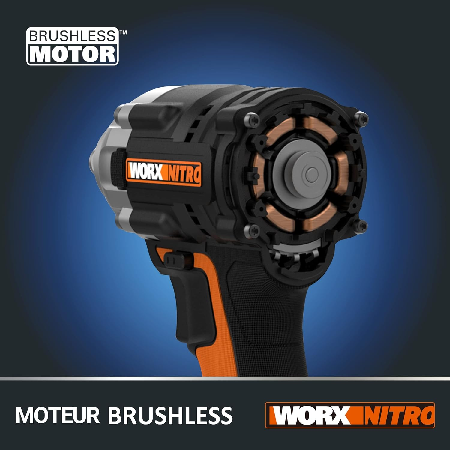 WORX WX272.9 Nitro Brushless Battery Impact Wrench 20 V - 300 Nm, with Variable 3-Speed Transmission and LED Light, Ideal for Various Screwing Work, without Battery and Charger image number 6