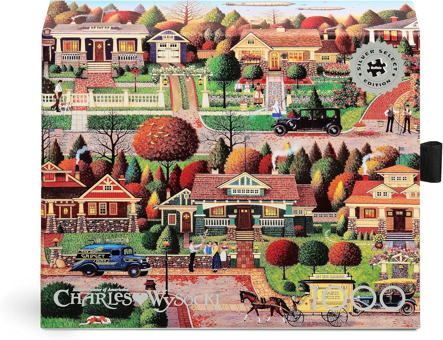 Buffalo Games - Silver Select - Charles Wysocki - Labor Day in Bungalowville - Premium 1000 Piece Jigsaw Puzzle for Adults image number 1