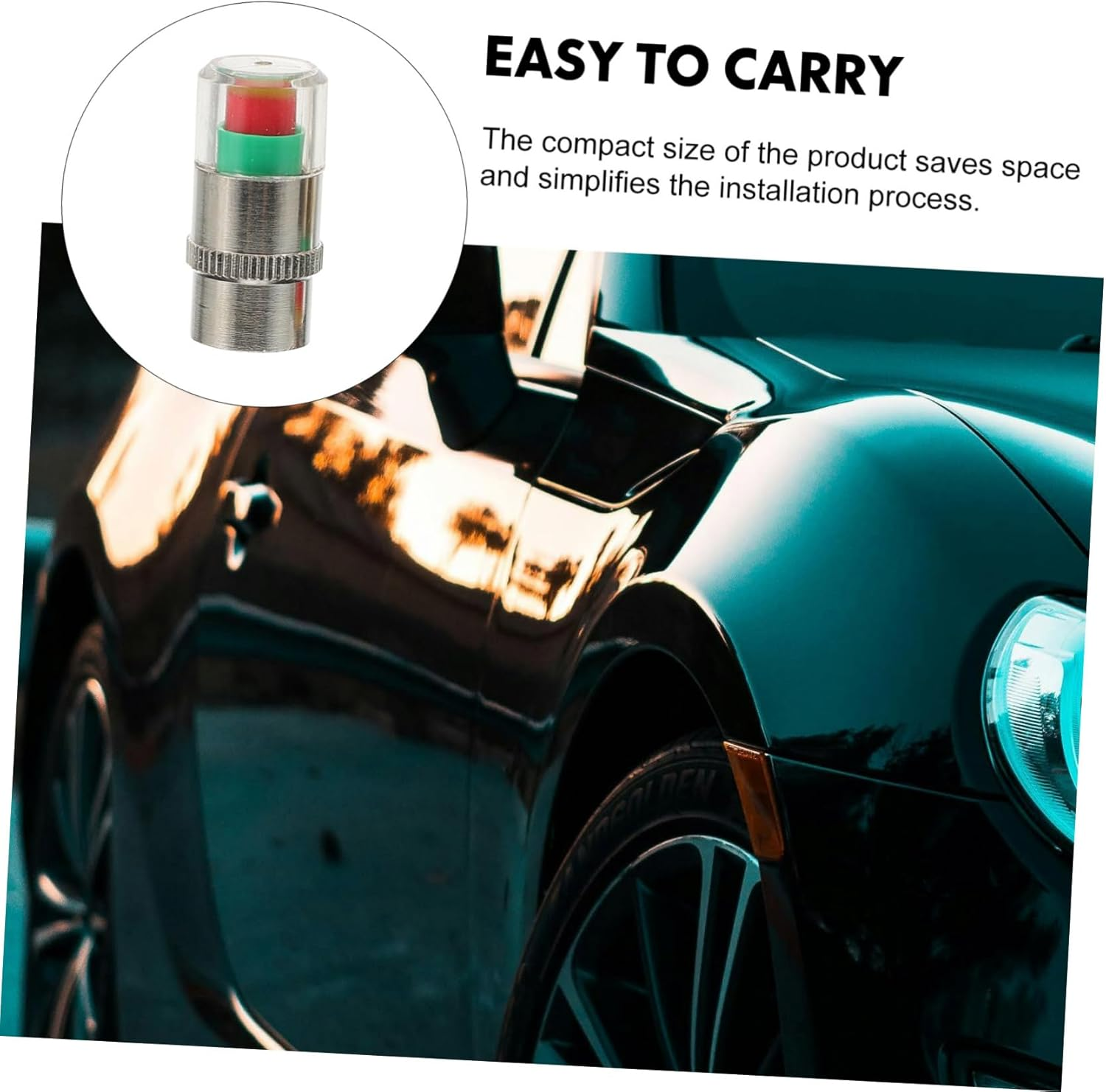 TOPPERFUN Car Tire Pressure Valve Caps Automotive Tyre Monitor Indicators Tire Stem Caps for Vehicle Tyre Valve Covers image number 1