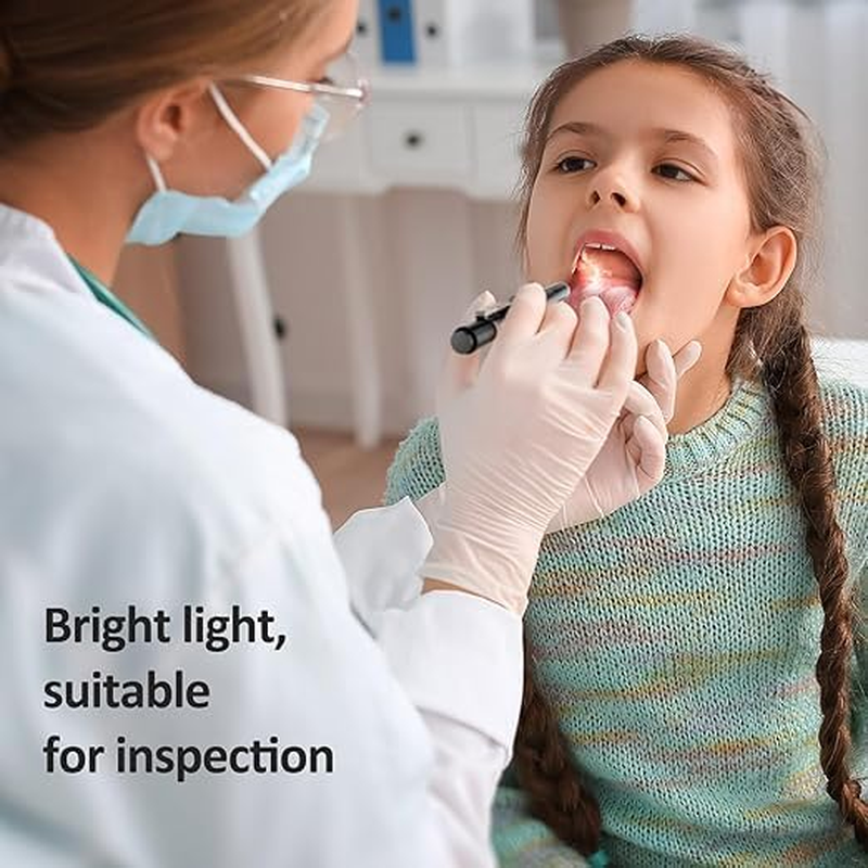 2 PCS Mini Pen Torch Light with Pupil Gauge Ruler Detector, Diagnostic Tool Medical Pen Lamp, Mini Reusable LED Penlight Flashlight for Home Outdoor Hospital Emergency, 1 White+ 1 Yellow image number 3