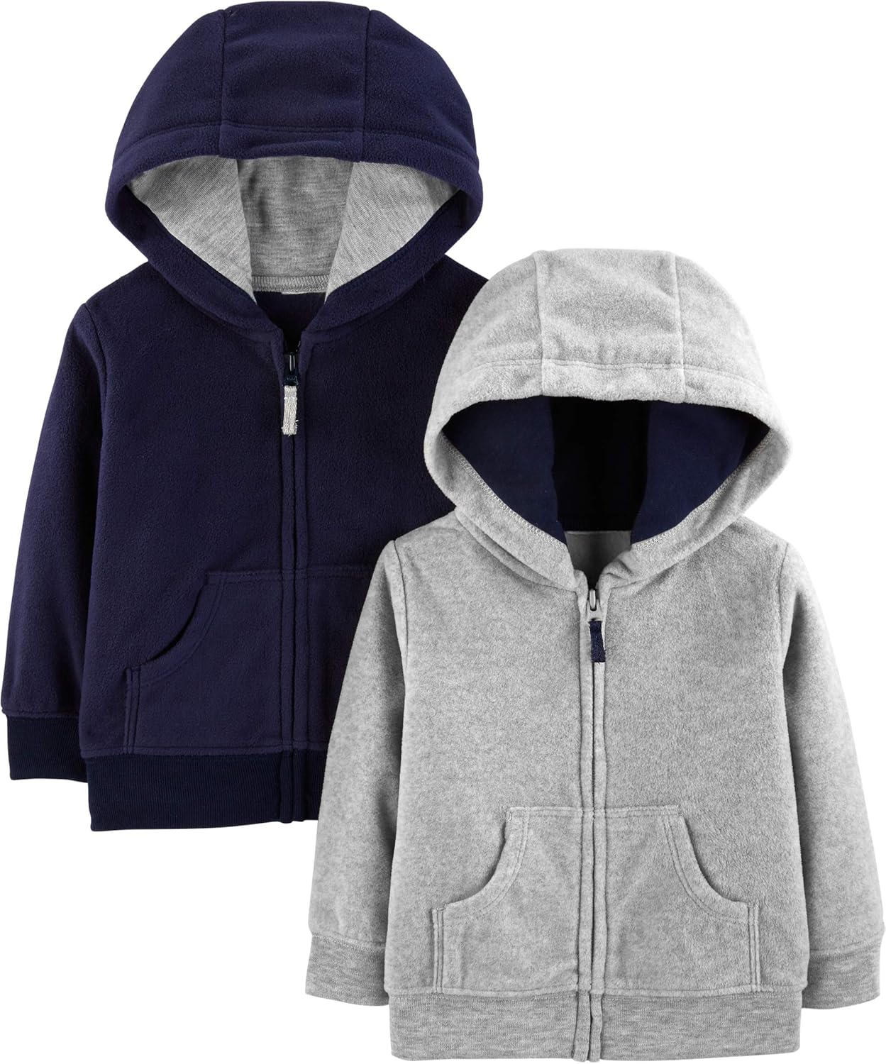 Simple Joys by Carter'S Toddlers and Baby Boys' Fleece Full-Zip Hoodies, Pack of 2 image number 6