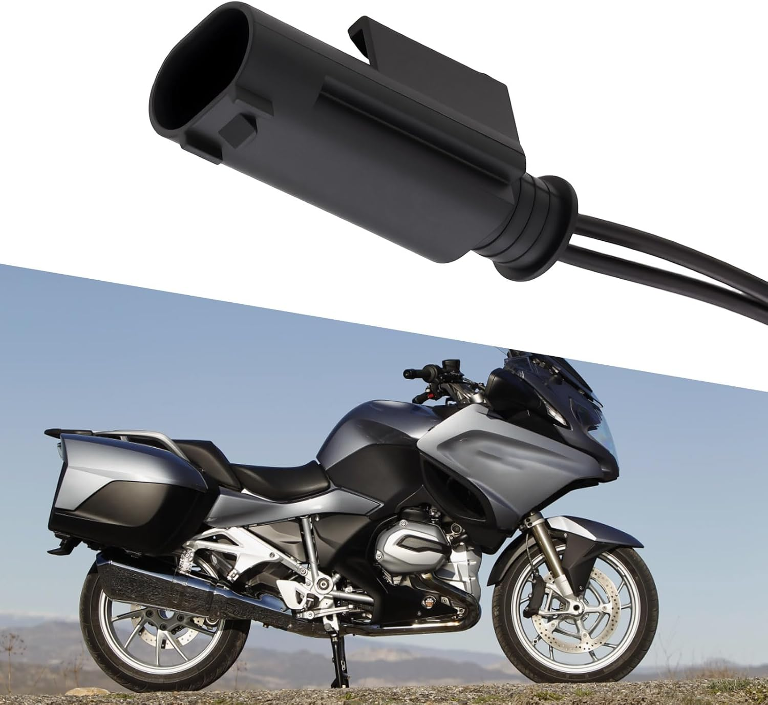 Emsea 2X Horn Adaptor Connector Compatible with BMW R1200RT R1250RT (2004+) Compatible with Denali Soundbomb Mini