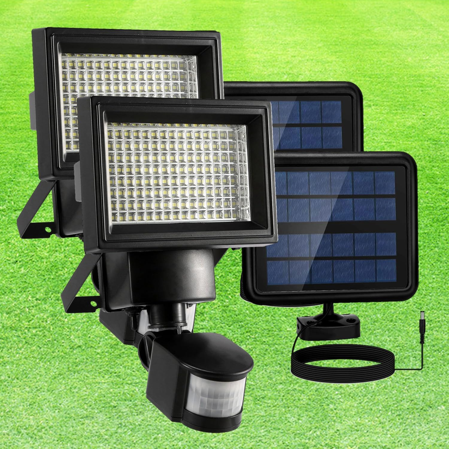 Solar Lights Outdoor, Solar Wall Lights Outdoor with Motion Sensor 2200 Lumen 120 LED Ultra Bright IP44 Waterproof 150&deg;Solar Powered Lights Security outside Lighting (120 LED X 2Pcs) image number 5