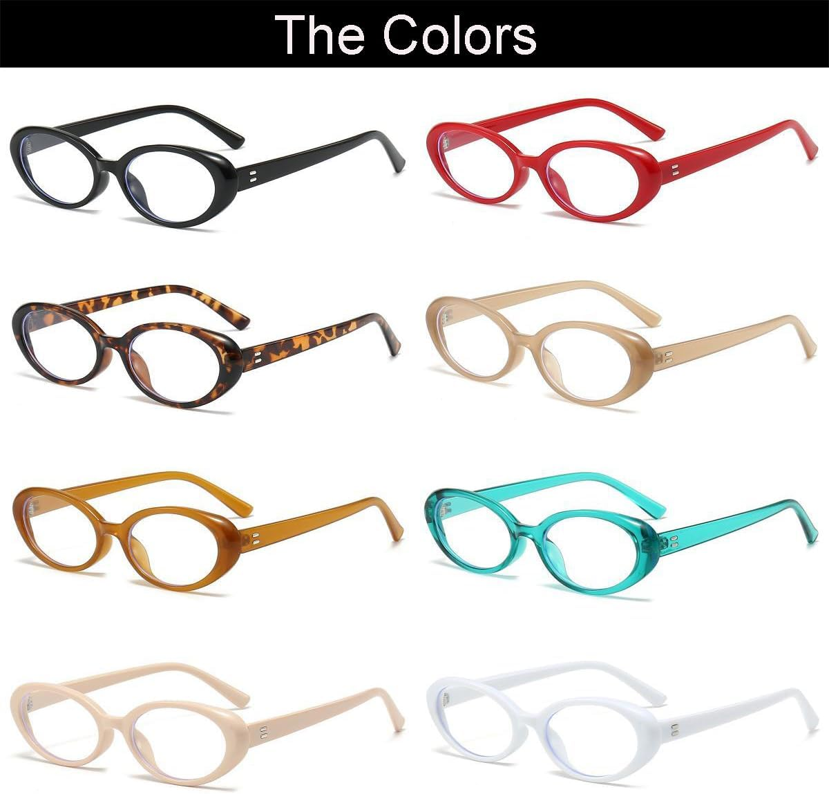 NIDOVIX Oval Frame Clear Lens Glasses for Women Men Classic Vintage Retro Oval Non  Eyeglasses image number 4