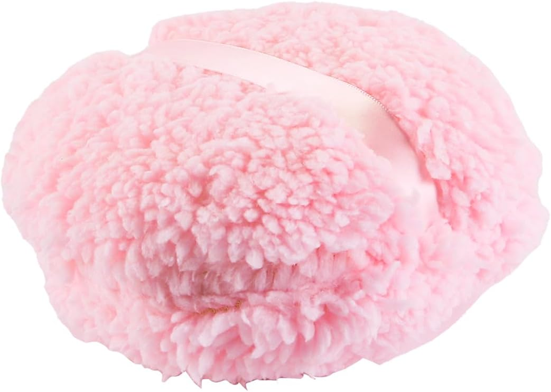 Enwye Large Plush Powder Puff 150-75Mm Pink Lambswool Cotton Dry Powder Tool