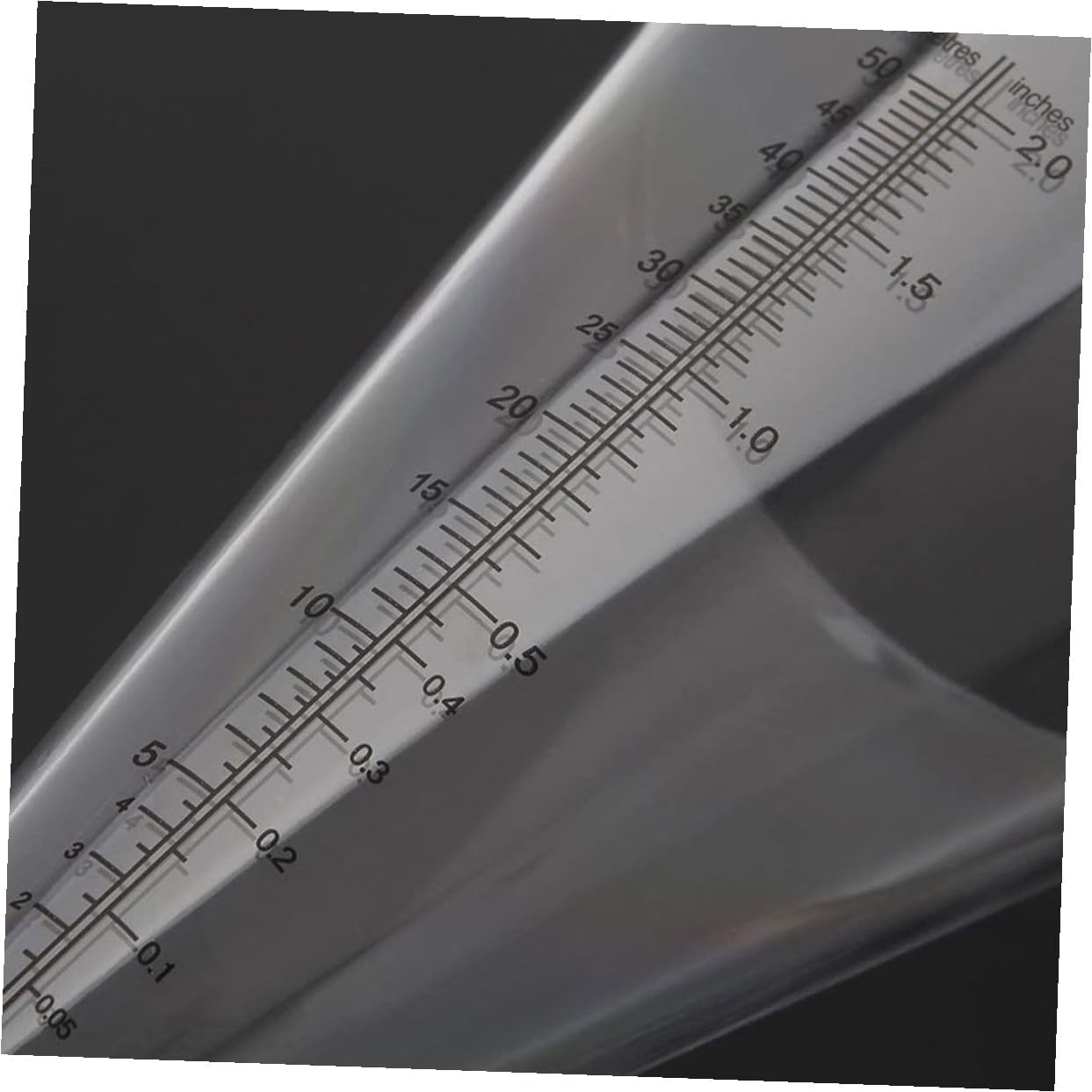 2Pcs Transparent Cone Shaped Rain Gauge with Spike Outdoor Rainfall Plastic Measuring Cup for Garden Lawn Accurate Measurement