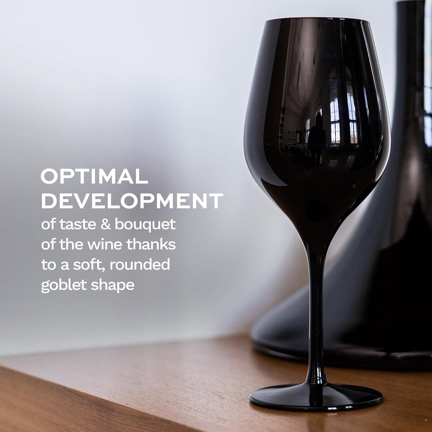 St&ouml;lzle Lausitz Exquisite Tasting Glass 350 Ml I Tasting Glass Set of 6 I Blind Tasting Glass I Special Glasses I for Wine Tastings Red Wines & White Wines I Dishwasher Safe (Black) image number 3