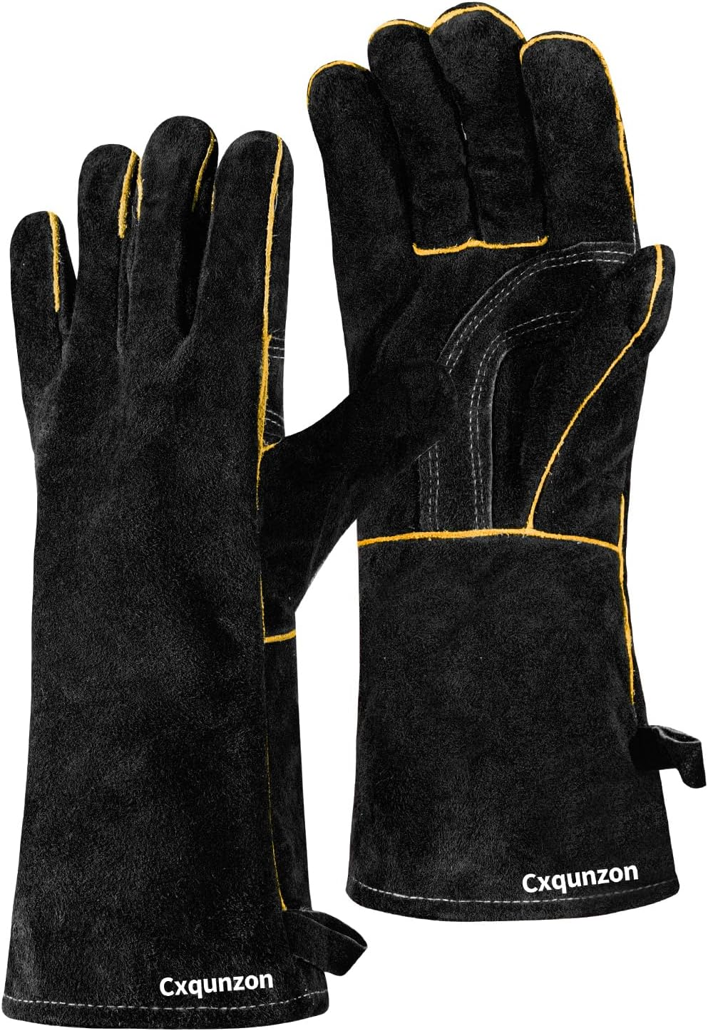 Leather MIG Welding Gloves - Heat Fire Resistant for Welding/Grilling/Bbq(Black/Brown/Blue)