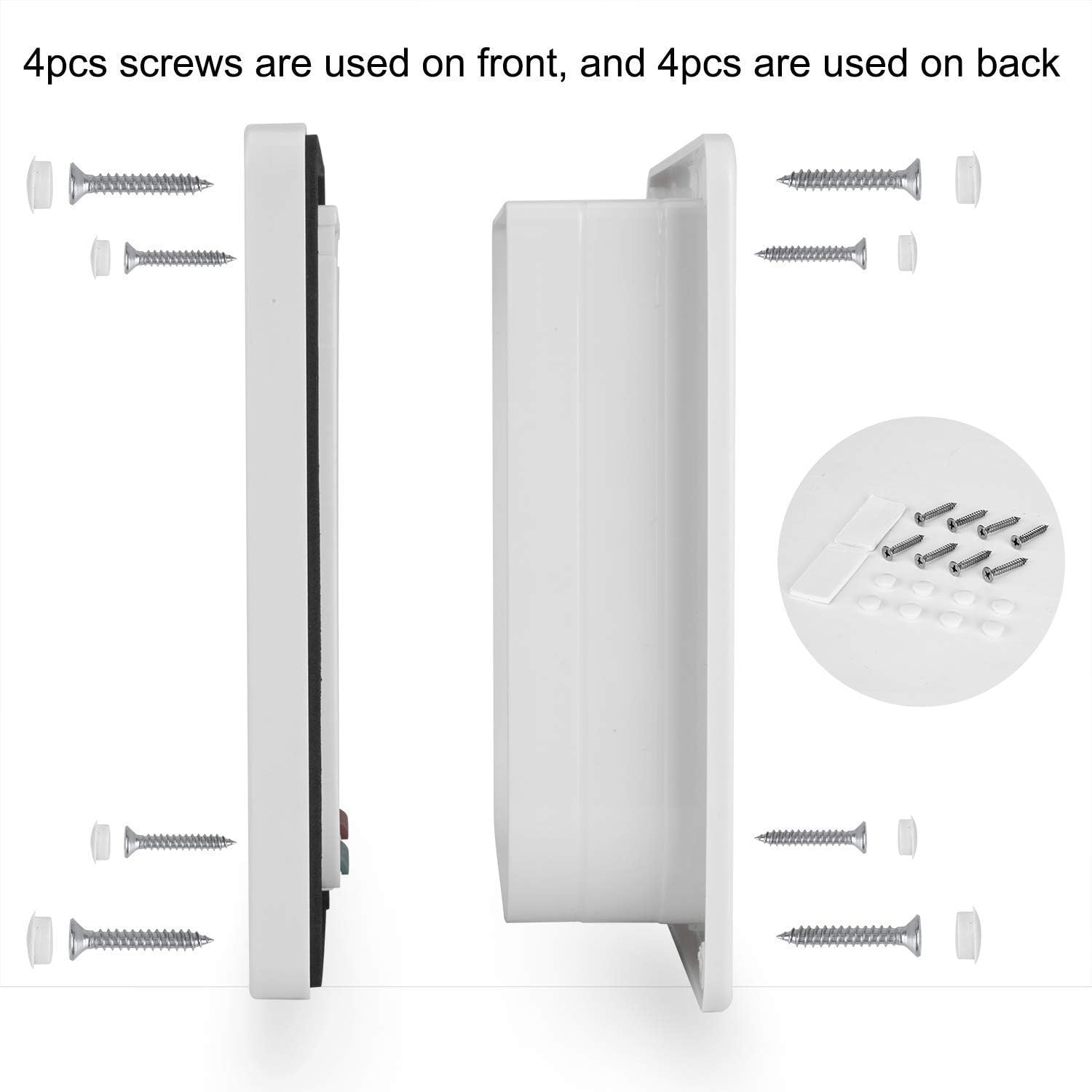 Zalati Cat Flap for Small Dogs, 4 Way Latch Exterior Doors, Weatherproof, for Puppies and Kittens, Large image number 5