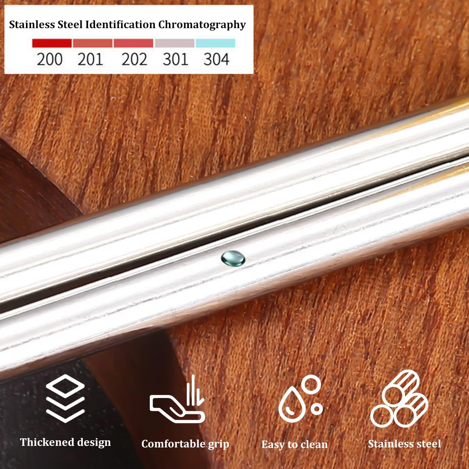 WALWAL Stainless Steel Straws, Reusable Metal Straws with Cleaning Brush(6 Pcs Metal Straw + 2 Pcs Cleaning Brush) image number 5