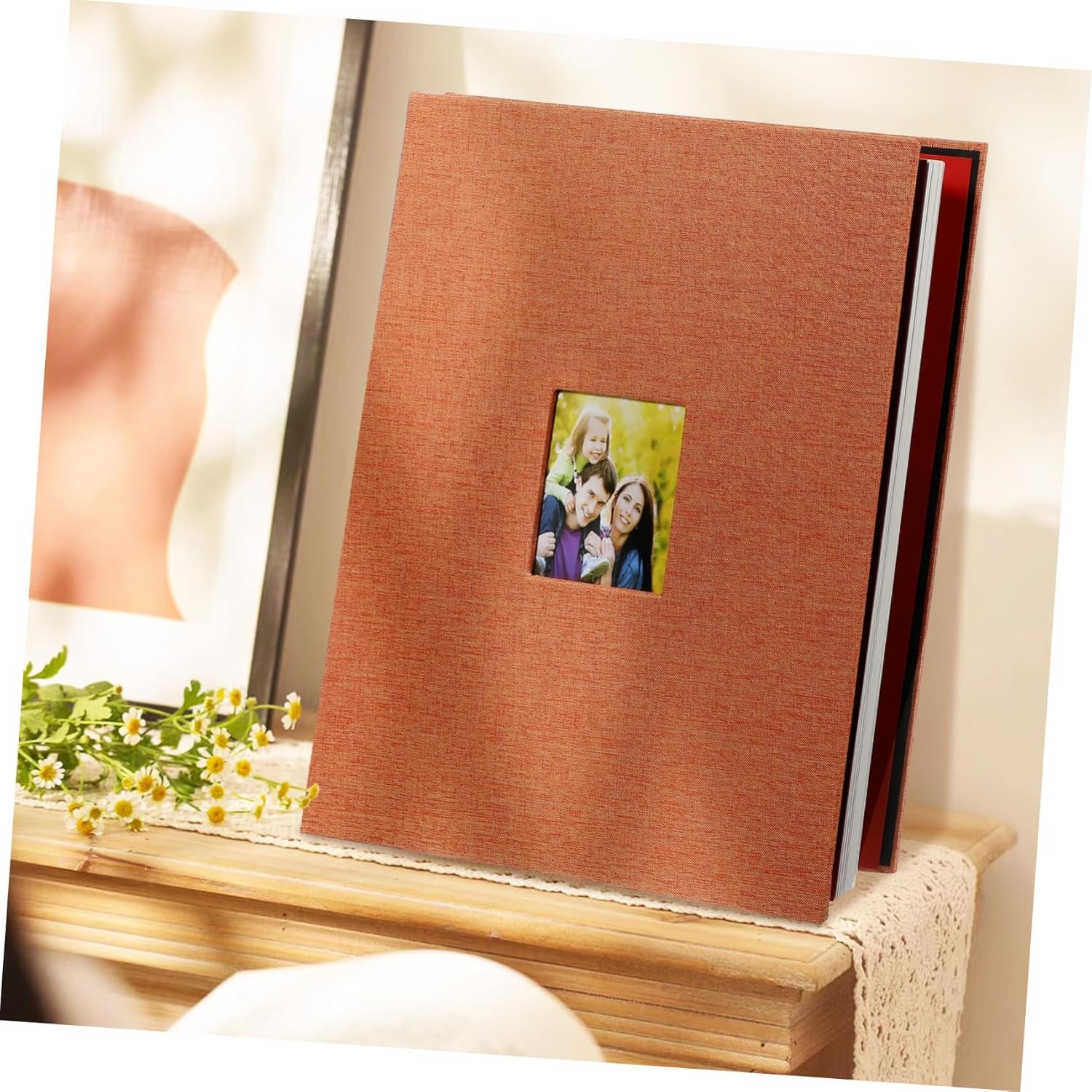 DIY Photo Book with Window Design Elegant Hardcover Album for Family Memories Blank Pages Scrapbook for Weddings Anniversaries Graduations and Special Events image number 5