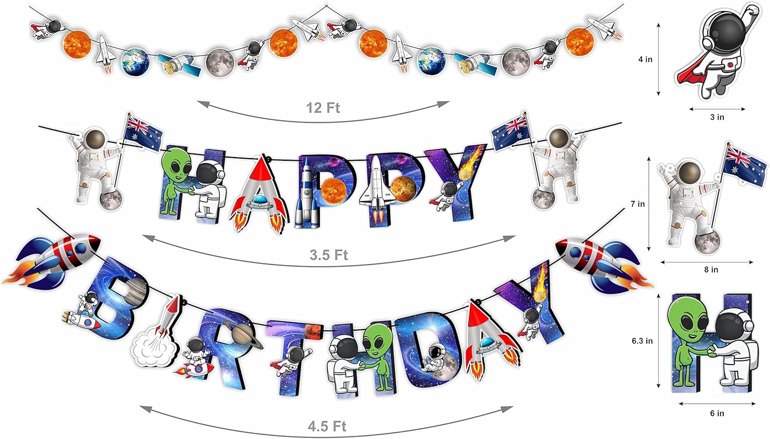 Space Astronaut-Theme Birthday Party Supplies Bring Adventure and Fun to Celebrations. Perfect for Kids&rsquo; Birthdays and Space-Themed Events. image number 5