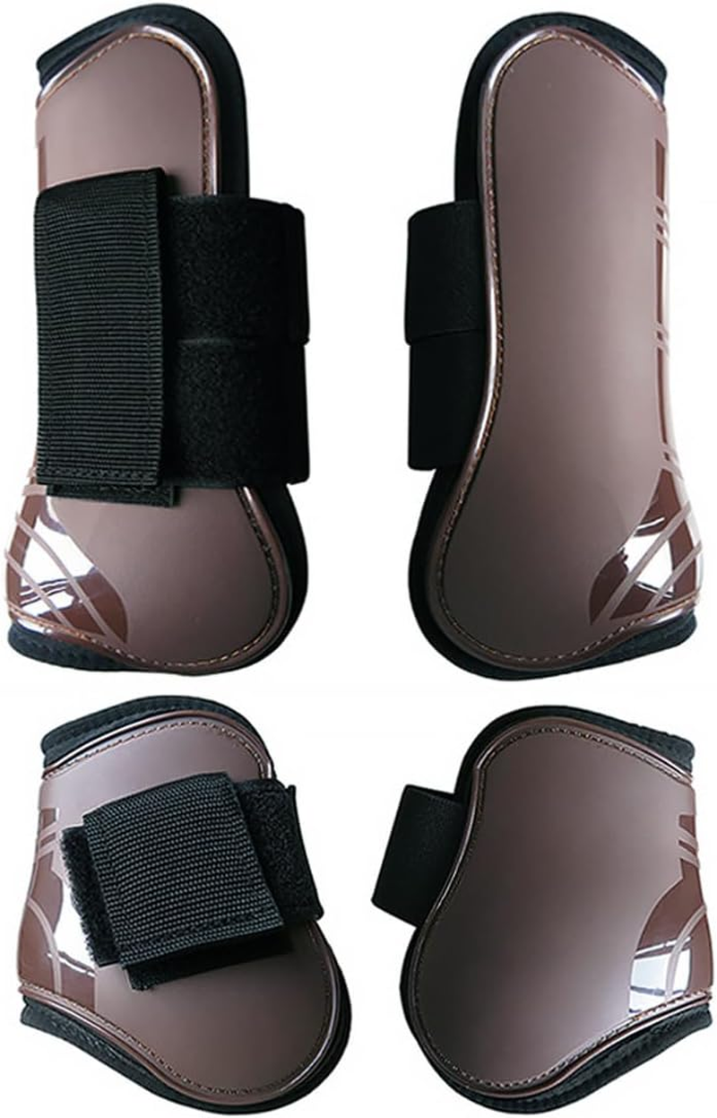 AIMALL Set of 4 Equestrian Horse Leg Protectors, Durable Dive Material with Velcro Straps, Enhanced Joint Protection, Blue, Size Large