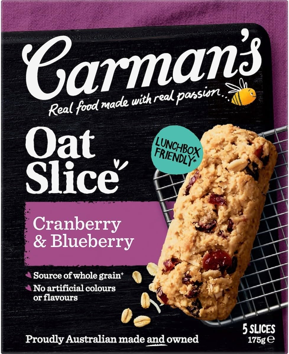 Carman'S Cranberry and Blueberry Oat Slice, Light Brown, 175 G image number 1
