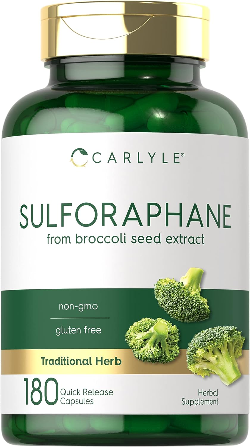 Sulforaphane Supplement | 400Mcg | 180 Capsules | Non-Gmo and Gluten Free Formula | Broccoli Sprout Extract | Traditional Herb | by Carlyle image number 5