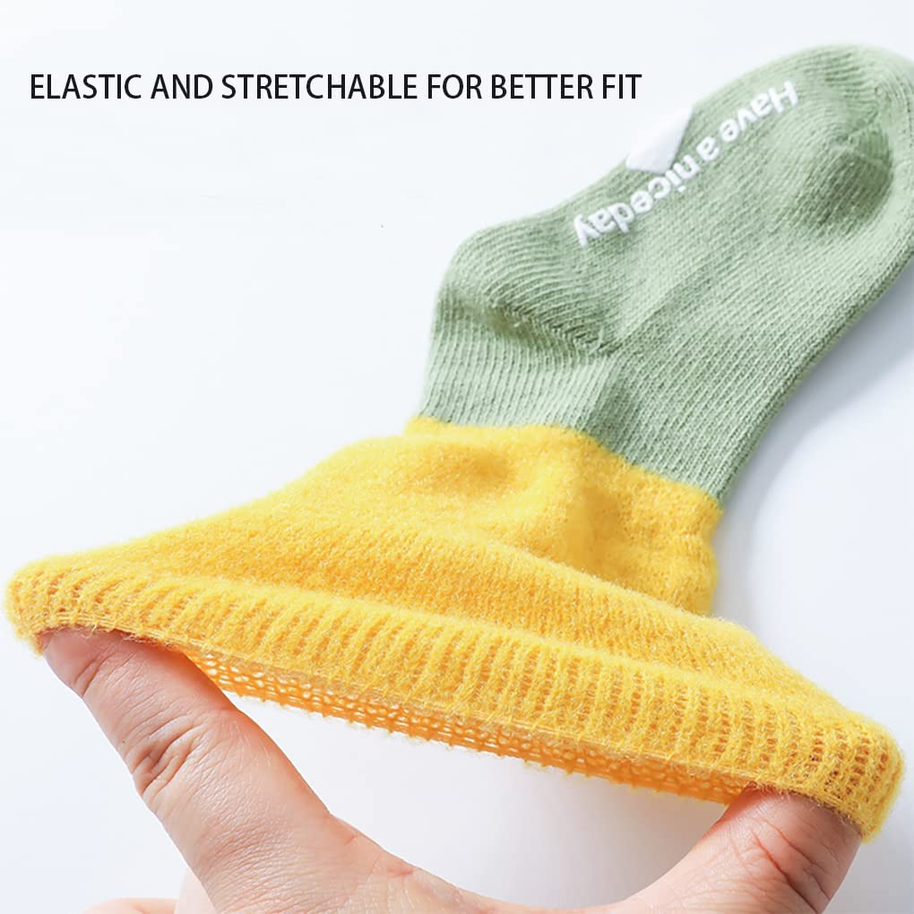 MOMSMENU Baby Socks Unisex Winter Non Slip Toddler Sock Soft Cotton for Boys Girls 6 Pairs image number 2