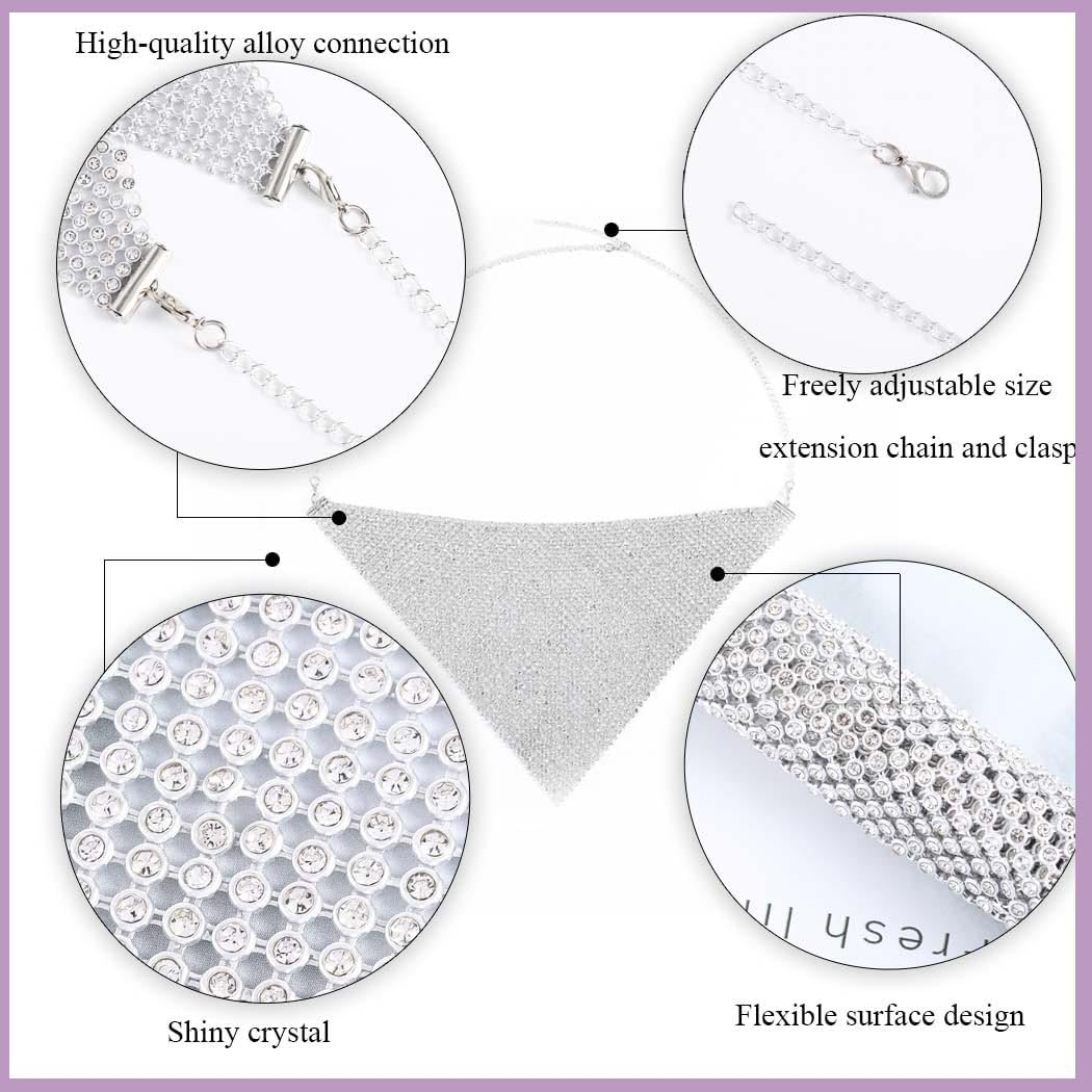 IYOU Boho Crystal Face Chain Mesh Fabric Masquerade Mask Rhinestone Party Ball Costumes Belly Dance Stage Venetian Carnival Dress Masks Jewellery for Women and Girls image number 1