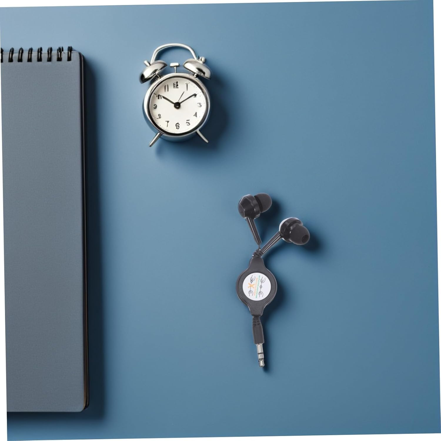 2Pcs Retractable Wired Earbuds Dual Stretch In-Ear Earphones Lightweight Noise-Isolating Headphones for Mobile Laptop Gaming Black