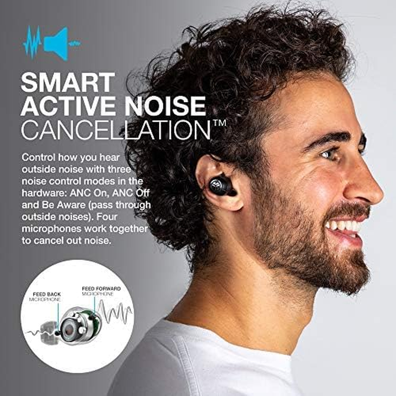 Jlab Jbuds Air ANC True Wireless Bluetooth Earbuds, Black, Active Noise Canceling, Low Latency Movie Mode, Dual Connect, IP55 Sweat Resistance, Custom 3 EQ Sound Settings image number 3