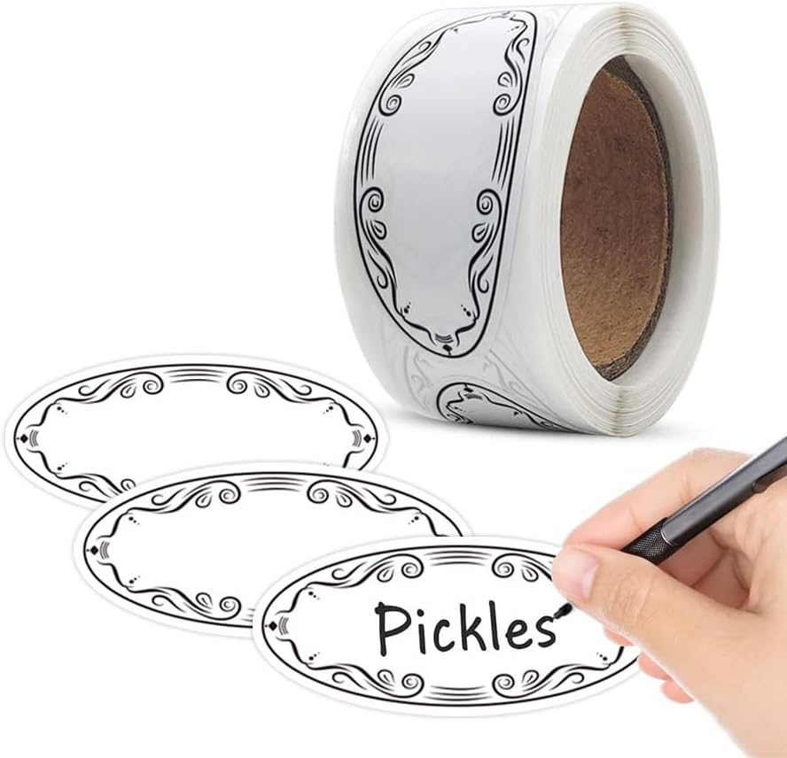 2 Roll Design Food Jar Stickers with Perforation Line,Dissolvable Food Label Stickers with Perforation Line,Canning Labels Food Jar Stickers,Dissolvable Food Labels Dissolvable Canning Labels for Jars image number 6