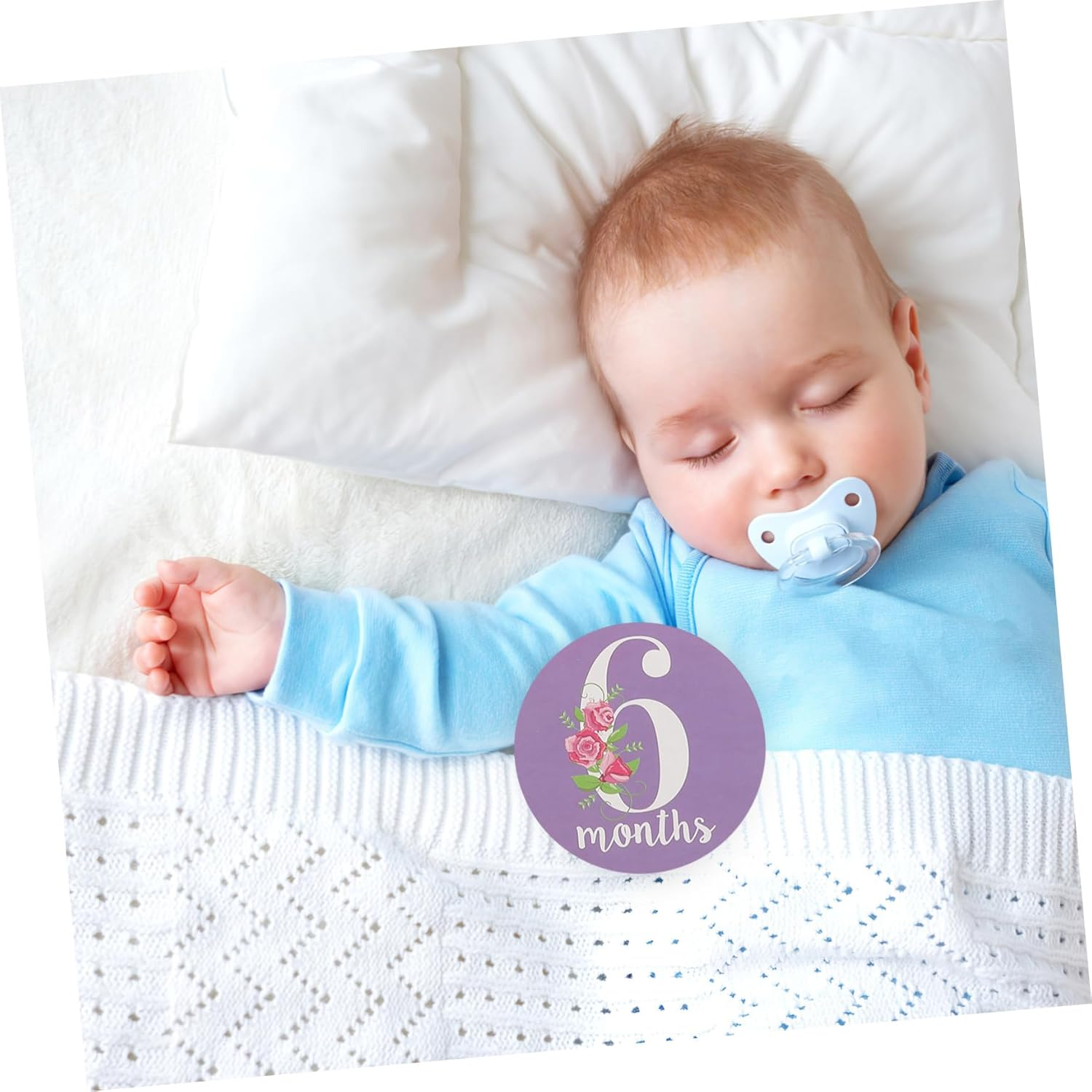 12Pcs Milestone Stickers Creative Newborn Monthly Belly Stickers Texture Reusable Non Staining Photo Props for Growth Tracking image number 1