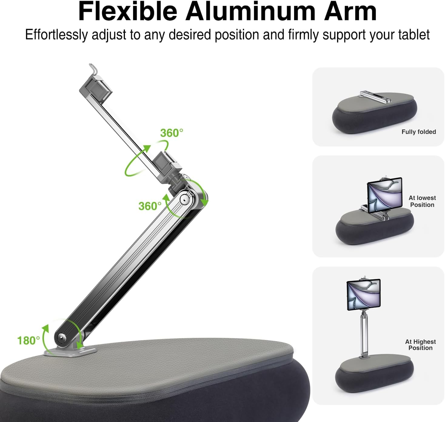 Elitehood 46 Cm Kindle Stand for Reading in Bed, Adjustable Tablet Pillow for Lap, Soft Kindle Pillow Stand for Bed Compatible with 6-13 Inch Cell Phone, Iphone, Ipad Pro Air Mini, Tablets image number 1